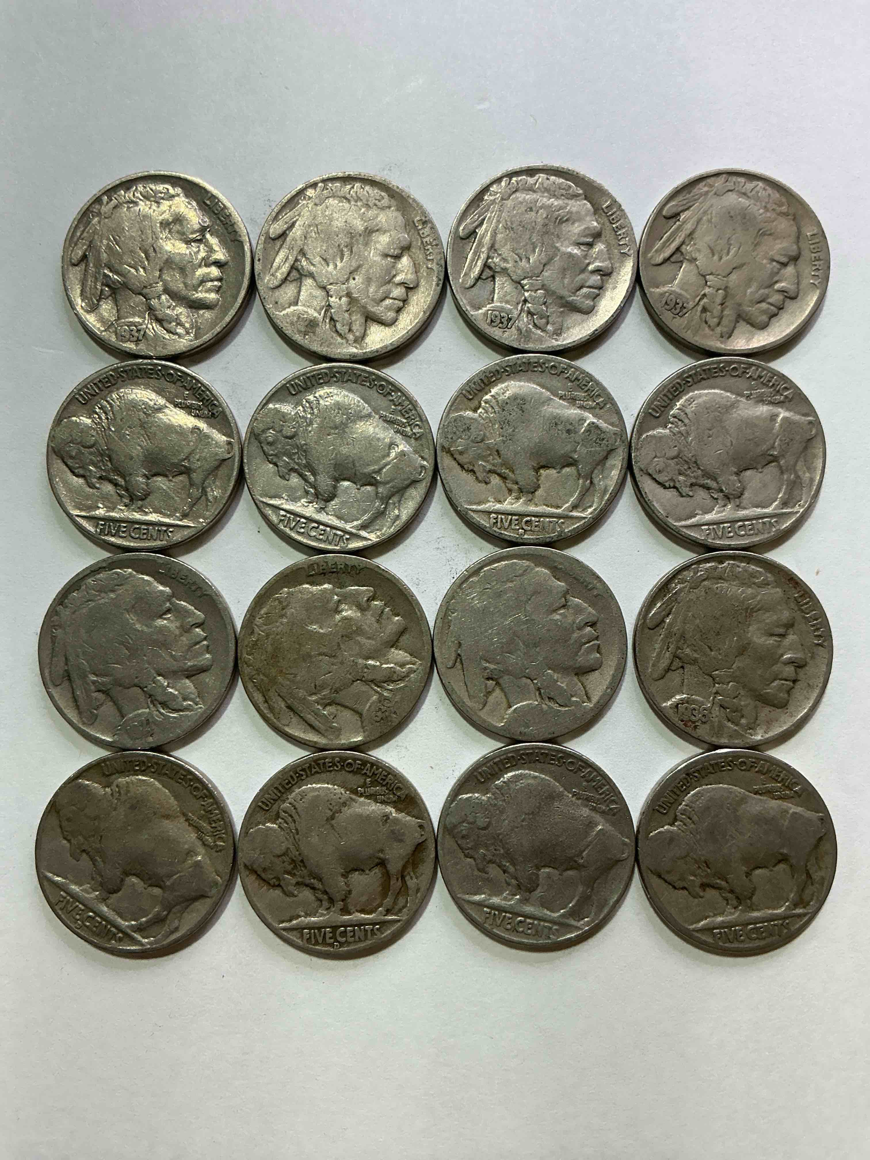 Historic Buffalo Nickels! Indian Head Buffalo Nickels Were Minted From 1913 To 1938 & Have Become A Favorite For Coin Collectors Around The World! Own Pieces Of American History With These Cool Indian Head Buffalo Nickels In Circulated Condition, Most With Visible Dates Which Is Very Rare For Buffalo Nickels!