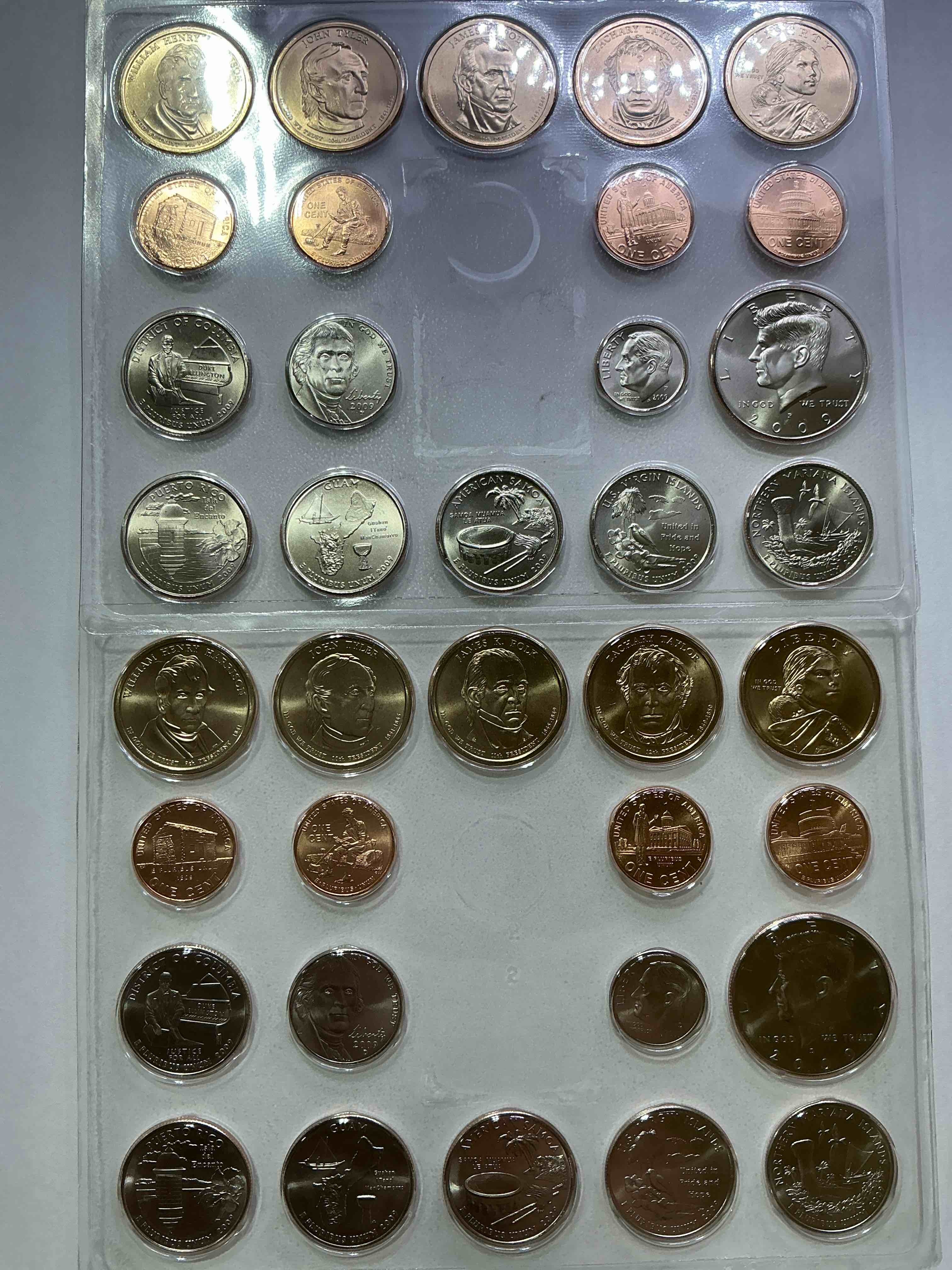 36 Coin Craziness! Denver & Philly Mints! 2009 Uncirculated Mint Set Coins! Includes Half Dollars, President Dollar Coins, Dimes, Nickels, Pennies & Quarters! Cool Coin Collectible! 