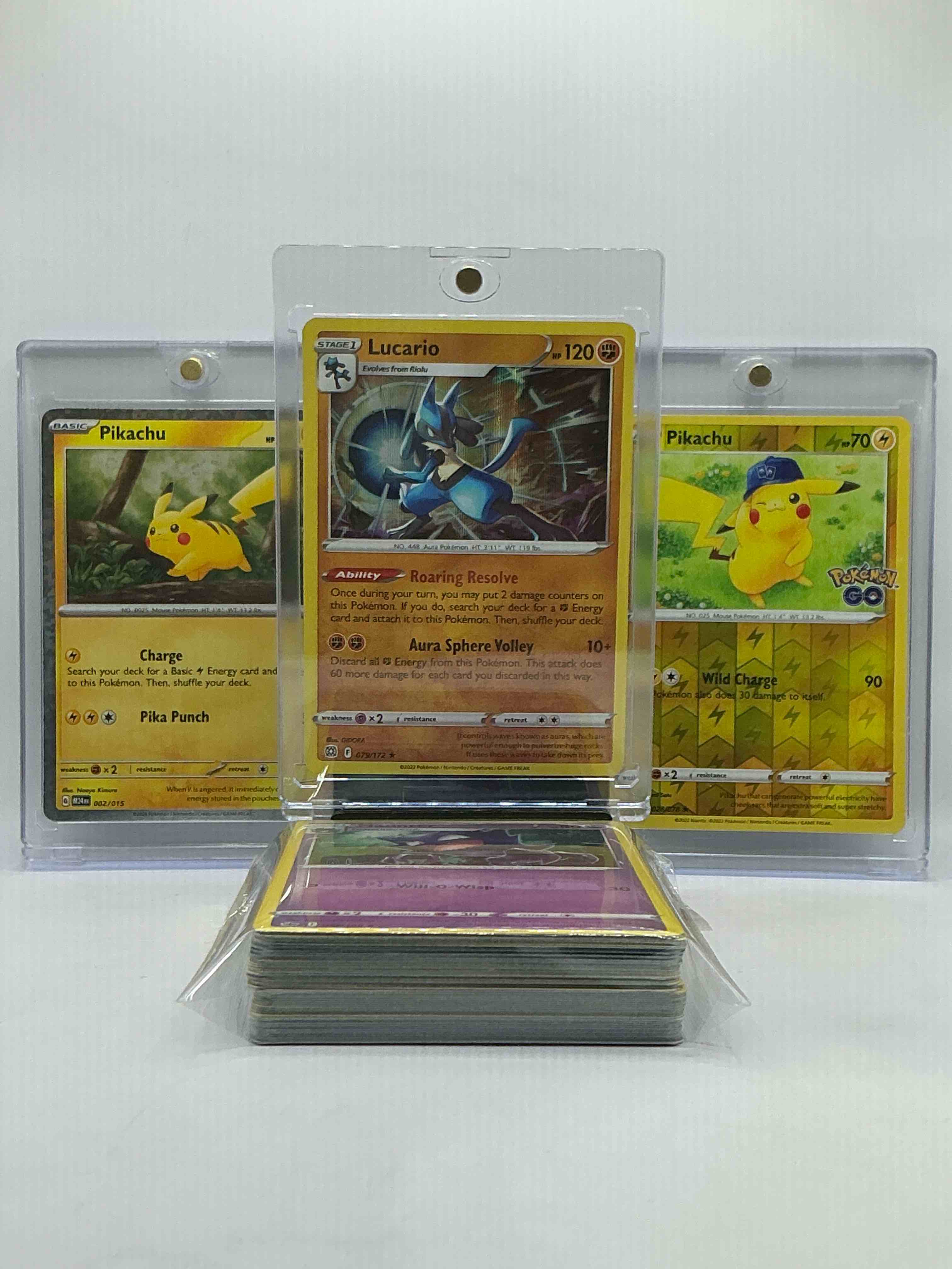 Lucario Holo, Pikachu Holos & More! INSANE 50 Card Lot… Filled With Legends, Commons, Holos & More! Pikachu Craziness! 