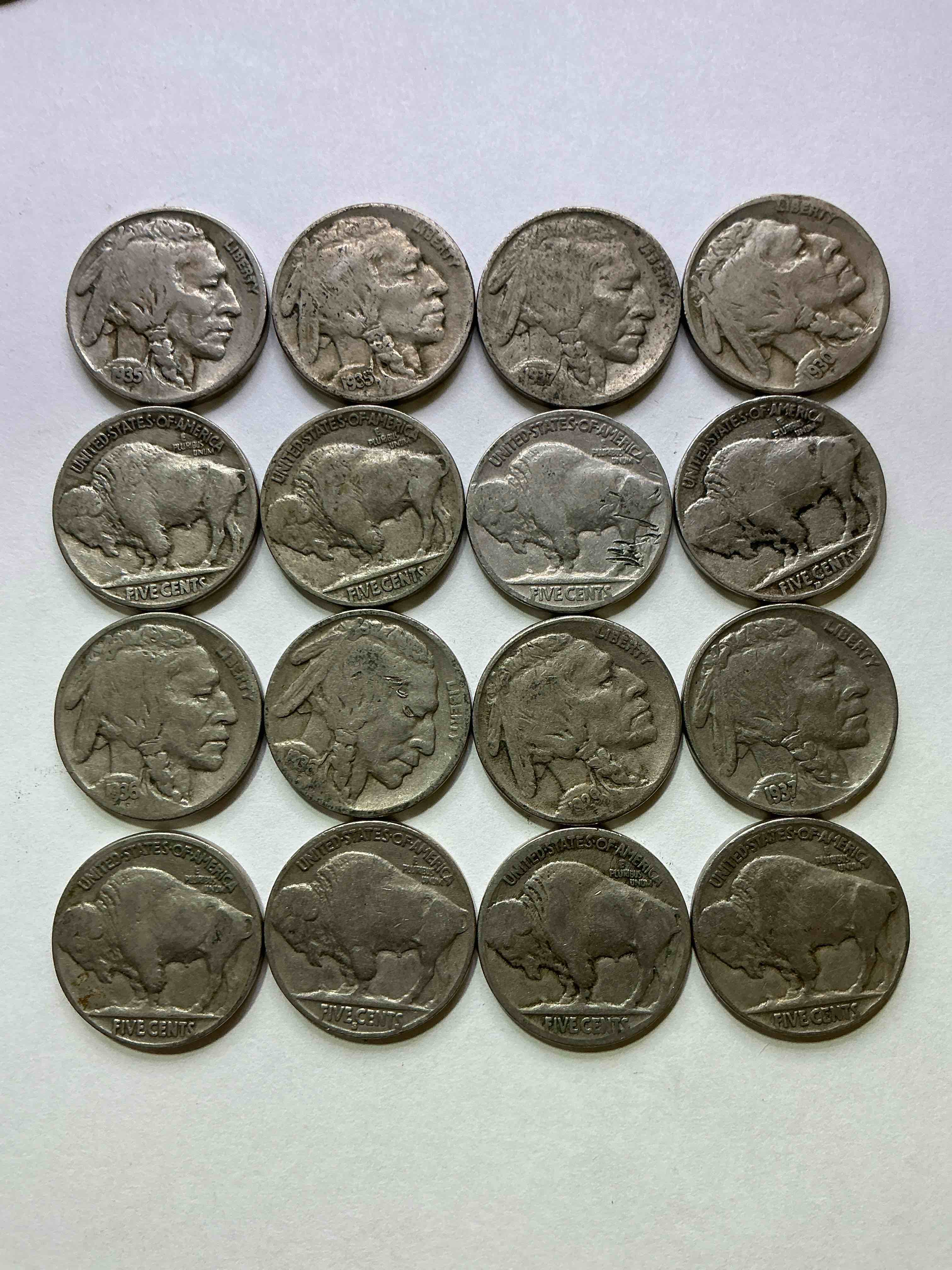 Historic Buffalo Nickels! Indian Head Buffalo Nickels Were Minted From 1913 To 1938 & Have Become A Favorite For Coin Collectors Around The World! Own Pieces Of American History With These Cool Indian Head Buffalo Nickels In Circulated Condition, Most With Visible Dates Which Is Very Rare For Buffalo Nickels!