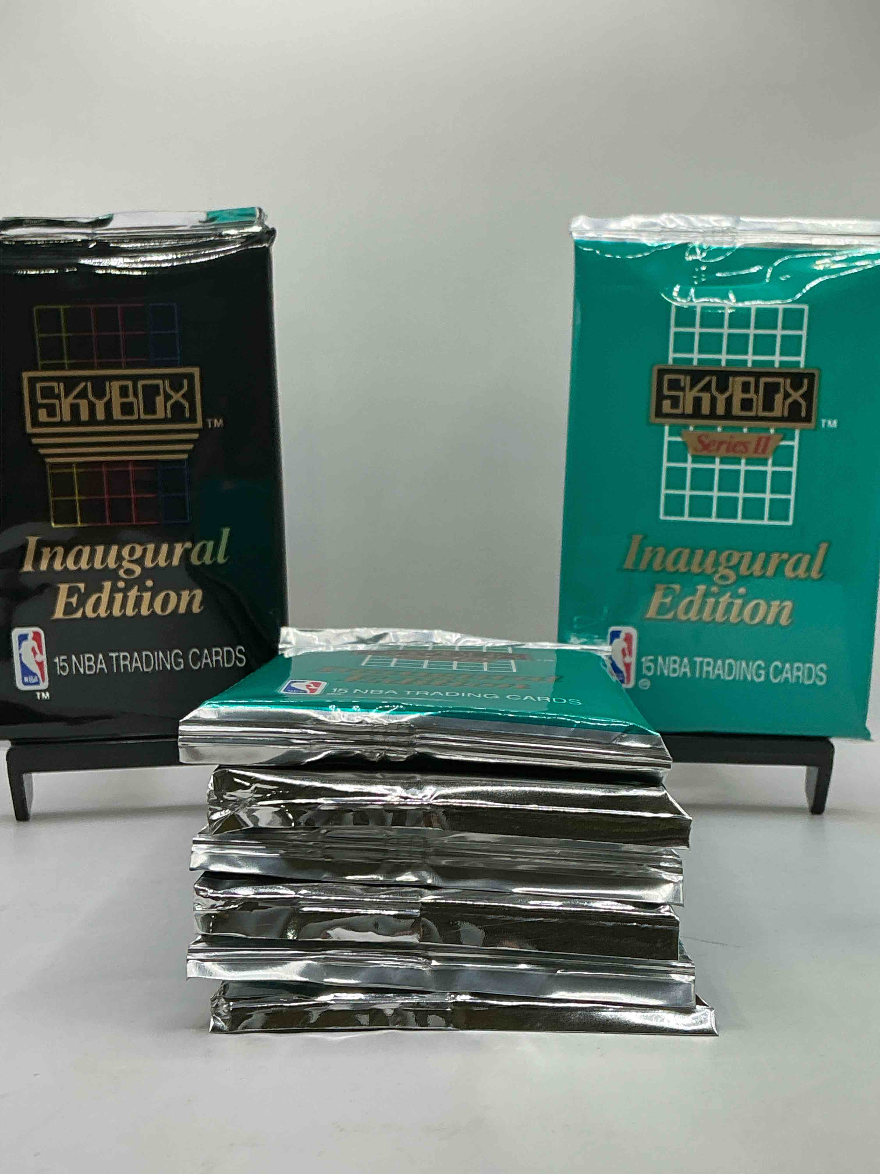 Michael Jordan, Magic Johnson & More! Search For So Many NBA Legends & Stars! 1990-91 Skybox Series I & Il Unopened Pocks! Direct From Original Box! These Packs Are Sought After For Ther Eye-Catching Teal Look & Awesome Cards! Search For Valuable Michael Jordan, Larry Bird & Magic Johnson Cards! Along With Other Stars!