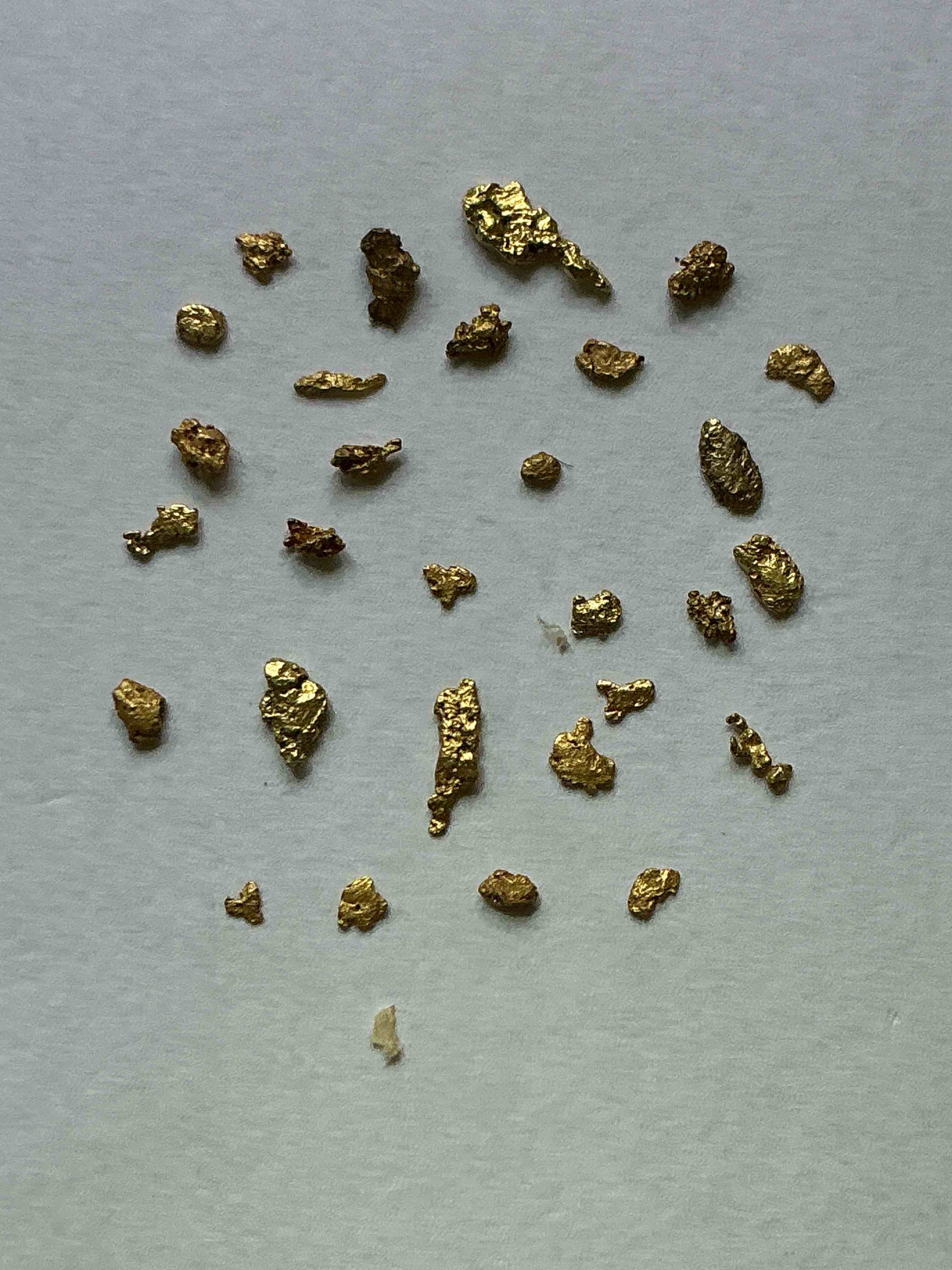 Genuine Gold Nuggets! Gold Nuggets Fresh From Prospecting North Carolina Mountains, Total Weight Of All Nuggets Is Approximately .5 Grams. These Gold Nuggets Typically Test At Between Approx 22-24 Karat. Gold In Raw, Prospected Form Is Extremely Hard To Find & Much Rarer Than Any Refined Form. Get In On The Gold Craze... Gold Has Increased In Value Over 40% In 2025 Alone! U.S. Dime For Size Reference Only (not included). Gold Vile In Image Included. Own Genuine, Gold Nuggets! 