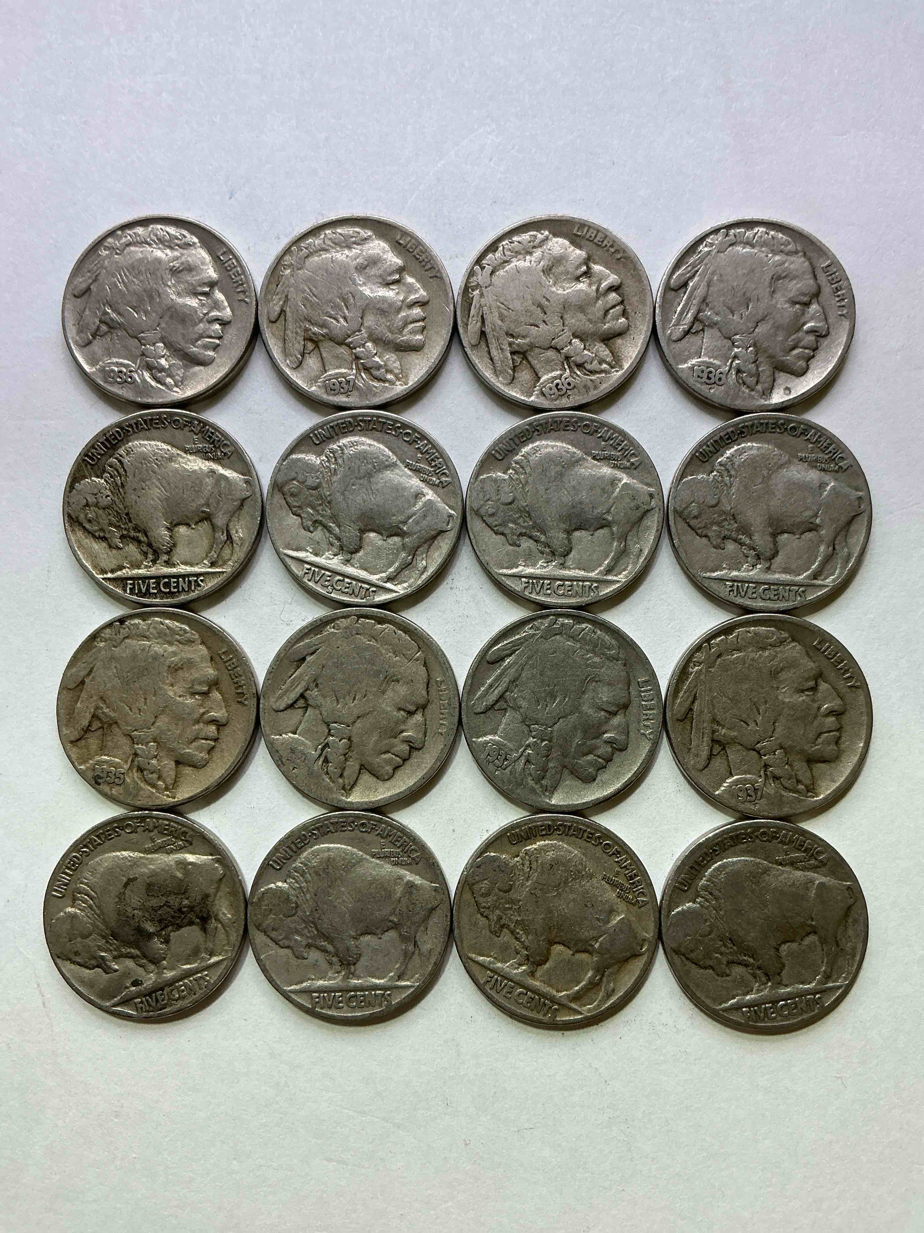 Historic Buffalo Nickels! Indian Head Buffalo Nickels Were Minted From 1913 To 1938 & Have Become A Favorite For Coin Collectors Around The World! Own Pieces Of American History With These Cool Indian Head Buffalo Nickels In Circulated Condition, Most With Visible Dates Which Is Very Rare For Buffalo Nickels!