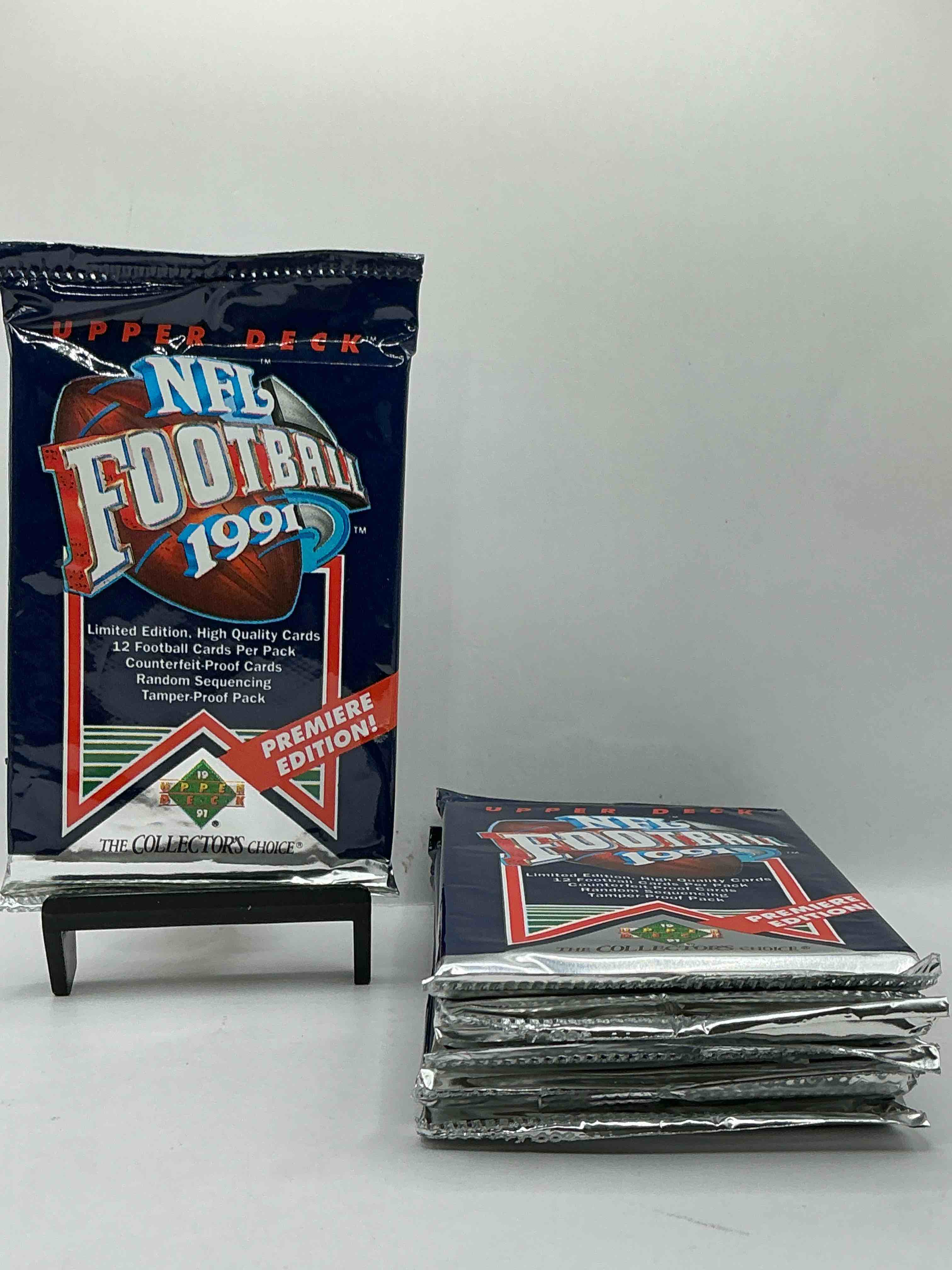 Rare & Vintage! 1991 Upper Deck Unopened NFL Football Packs! Direct From Original Box! Brett Favre Rookie Year! Search For Brett Favre Rookie & Other 80s Stars!