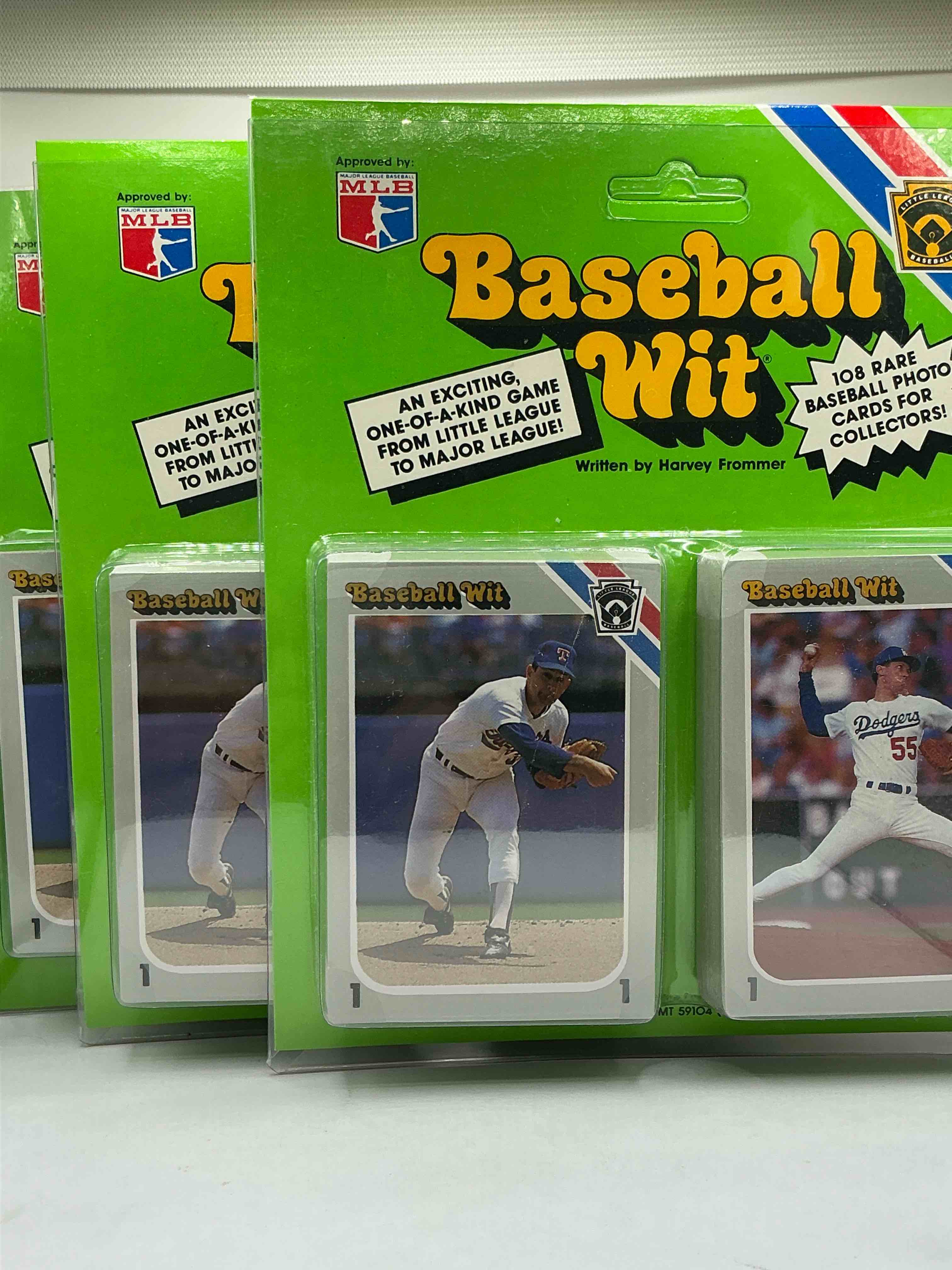 1989 Baseball Wit! Sealed Packs! An Exciting One Of A Kind Game… From Little League To Major League! 108 Rare Baseball Photo Cards For The Collector! This Game Is Super Cool & Rare! Bid & Play!