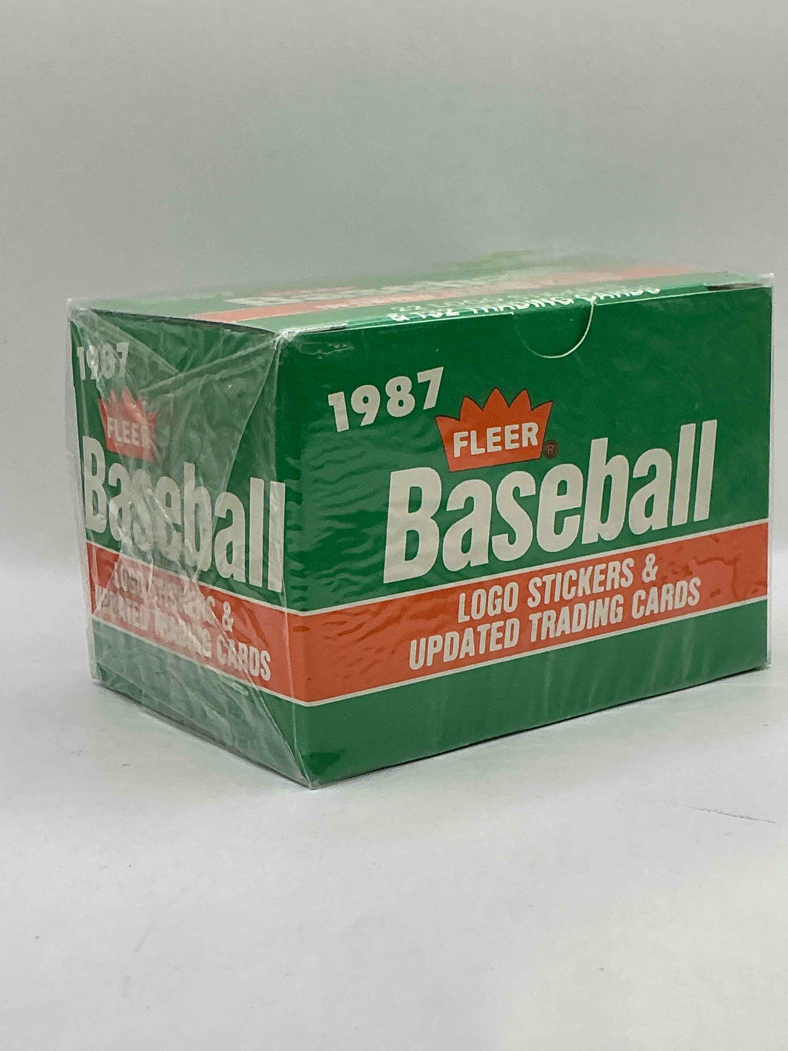 1987 Fleer Baseball Updated Traded Series Set Box! Logo Stickers & Trading Cards, Look For Your Favorite Baseball Legends! Jose Canseco, Tony Gwynn, Nolan Ryan & More! Search For These Legends & More In This 1987 Fleer Baseball Still Originally Wrapped Box!