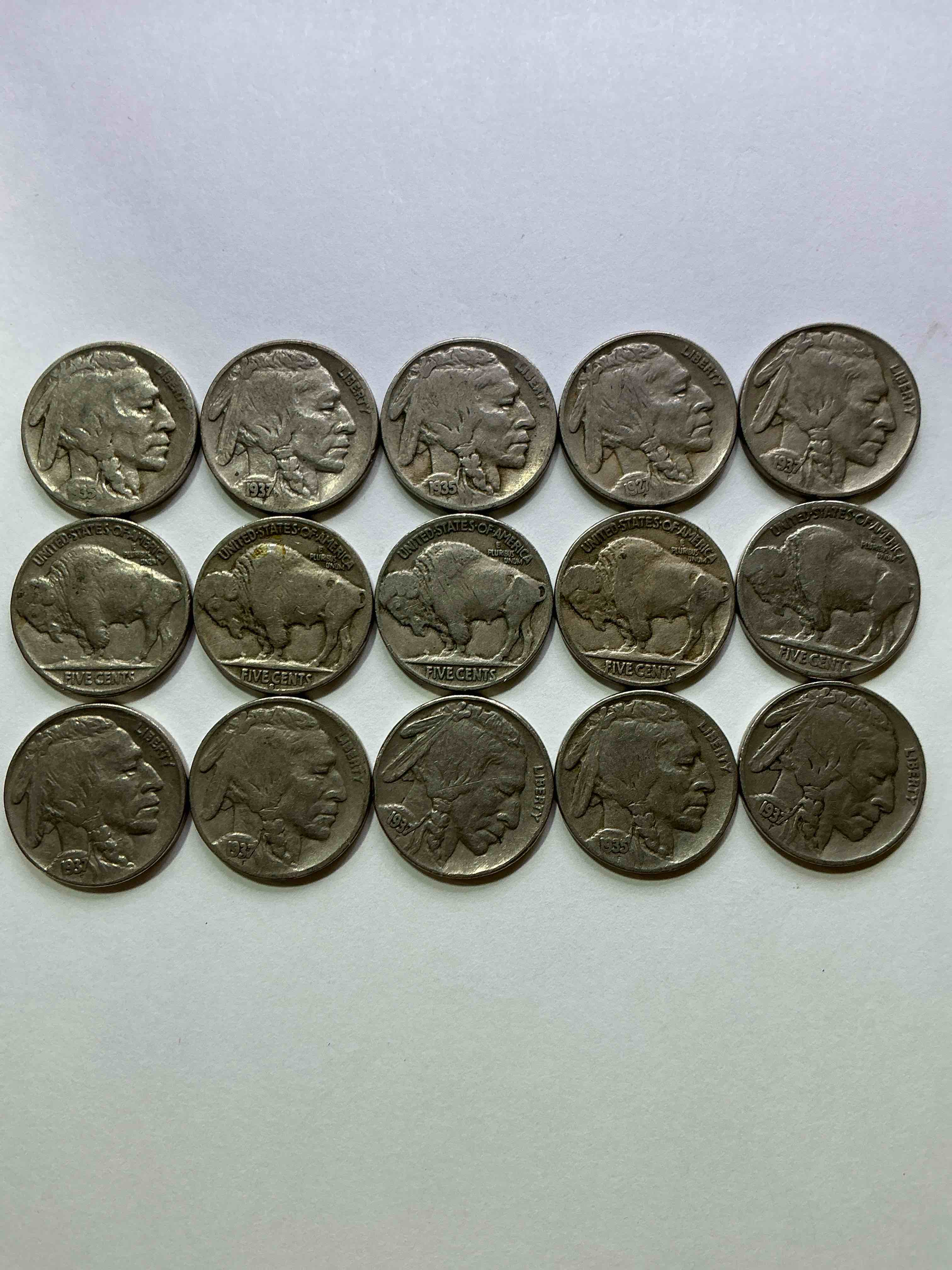 Historic Buffalo Nickels! Indian Head Buffalo Nickels Were Minted From 1913 To 1938 & Have Become A Favorite For Coin Collectors Around The World! Own Pieces Of American History With These Cool Indian Head Buffalo Nickels In Circulated Condition, Most With Visible Dates Which Is Very Rare For Buffalo Nickels!