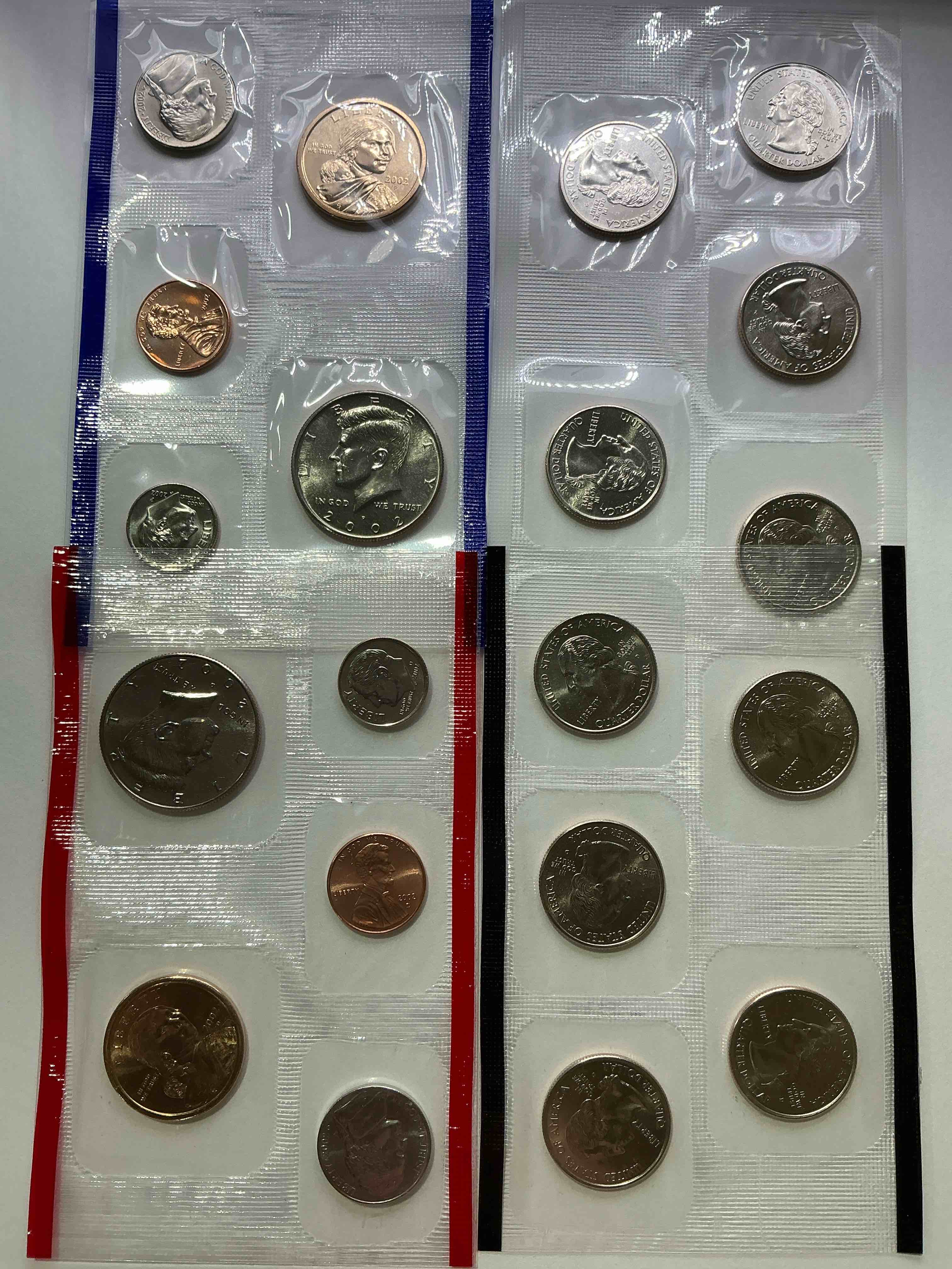 2002 Philadelphia & Denver Mint Coins! 20 Coins, Including Sacagawea Dollars, Half Dollars, State Quarters, Nickels, Dimes & Pennies! Wow!