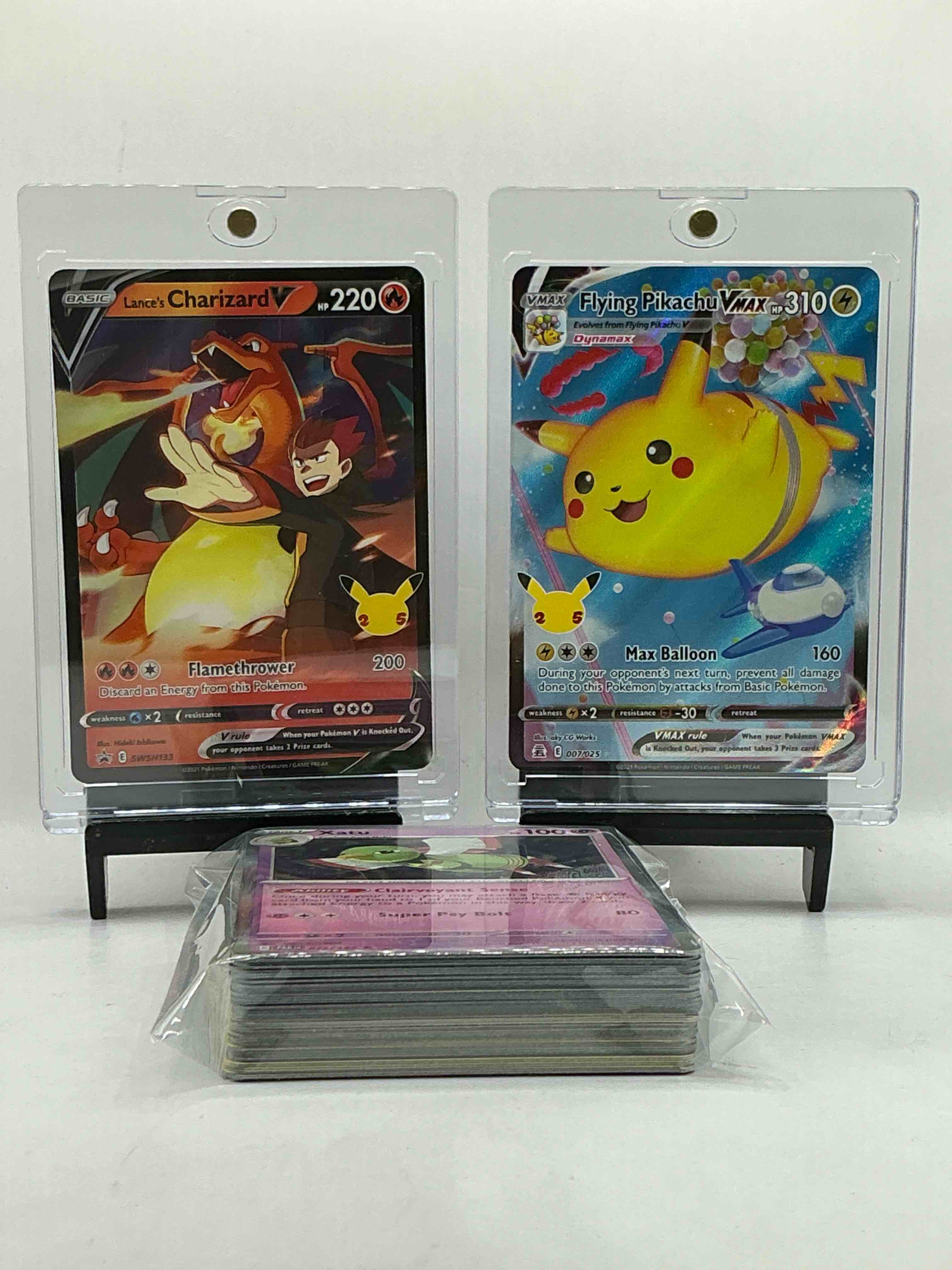 Pikachu VMAX & Charizard V Holos! Two Of The Most Wanted Pokémon… & More! Insane 50 Card Lot, Filled With Holos, Commons, Legends & More!