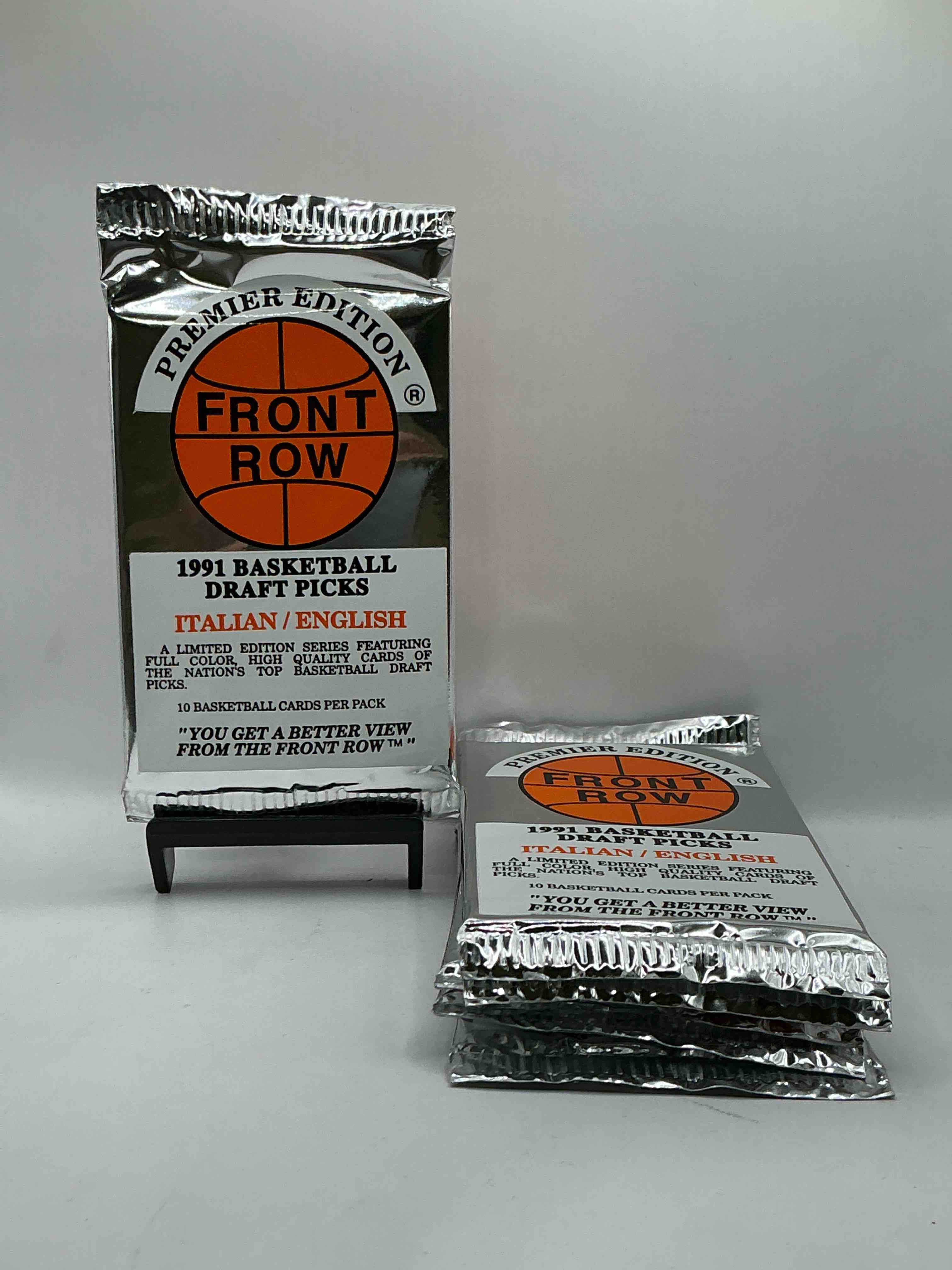 1991 Throwback Rarity! Here's Something You've Probably NEVER Seen! 1991 Front Row College Basketball / NBA Unopened Sealed Packs, Direct From Sealed Original Retail Case! Includes Randomly Inserted Rare Autograph Cards! Front Row Was The “Original" College Jersey Card Packs Back In The Day & Has Long Been Defunct. These Cards Are Becoming Serious Collector Items Due To Their Scarcity. These Things Are Serious Rare! Own Some Great Sports Card History & Something You'll Rarely See Again!