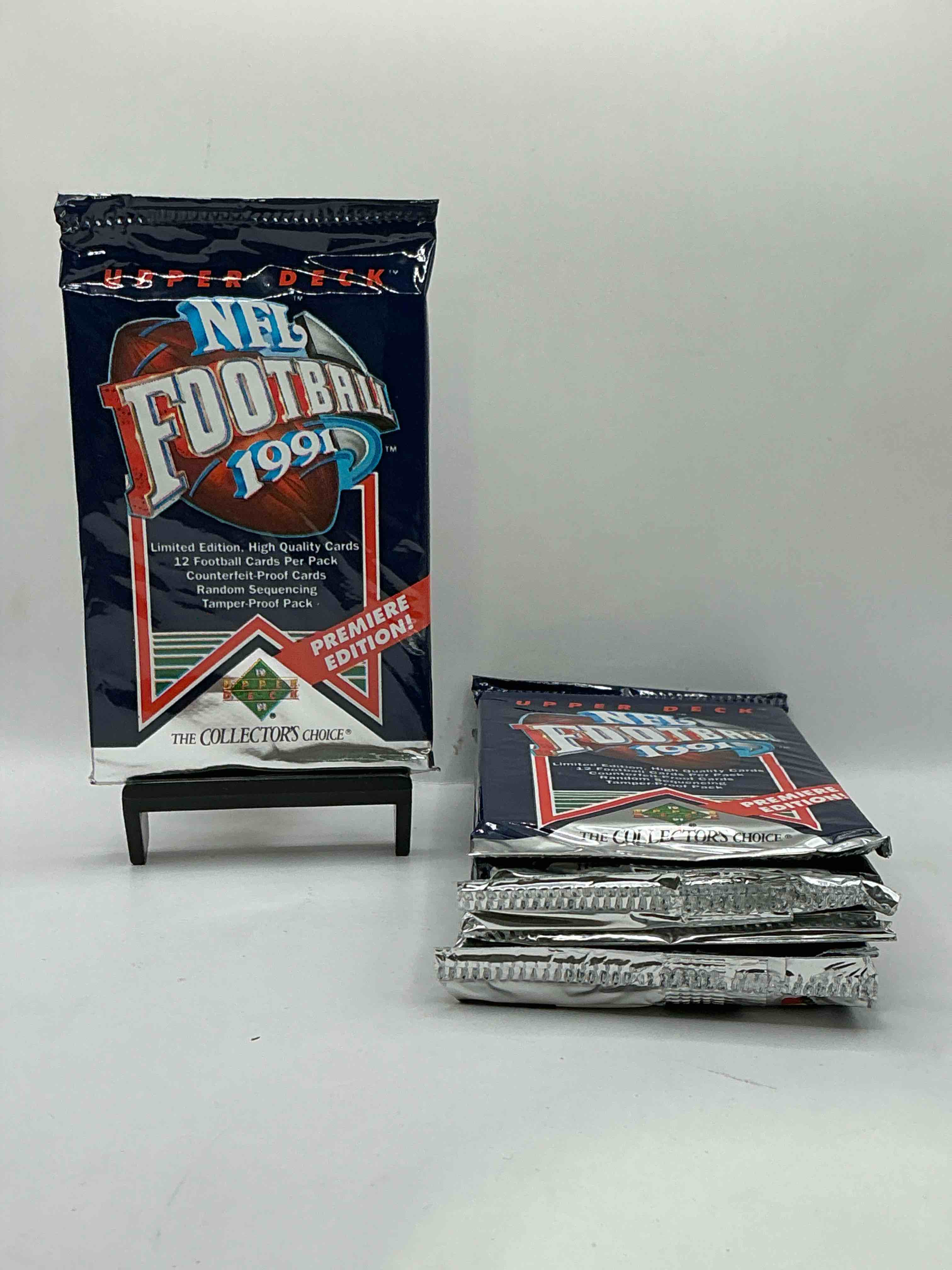 Rare & Vintage! 1991 Upper Deck Unopened NFL Football Packs! Direct From Original Box! Brett Favre Rookie Year! Search For Brett Favre Rookie & Other 80s Stars!