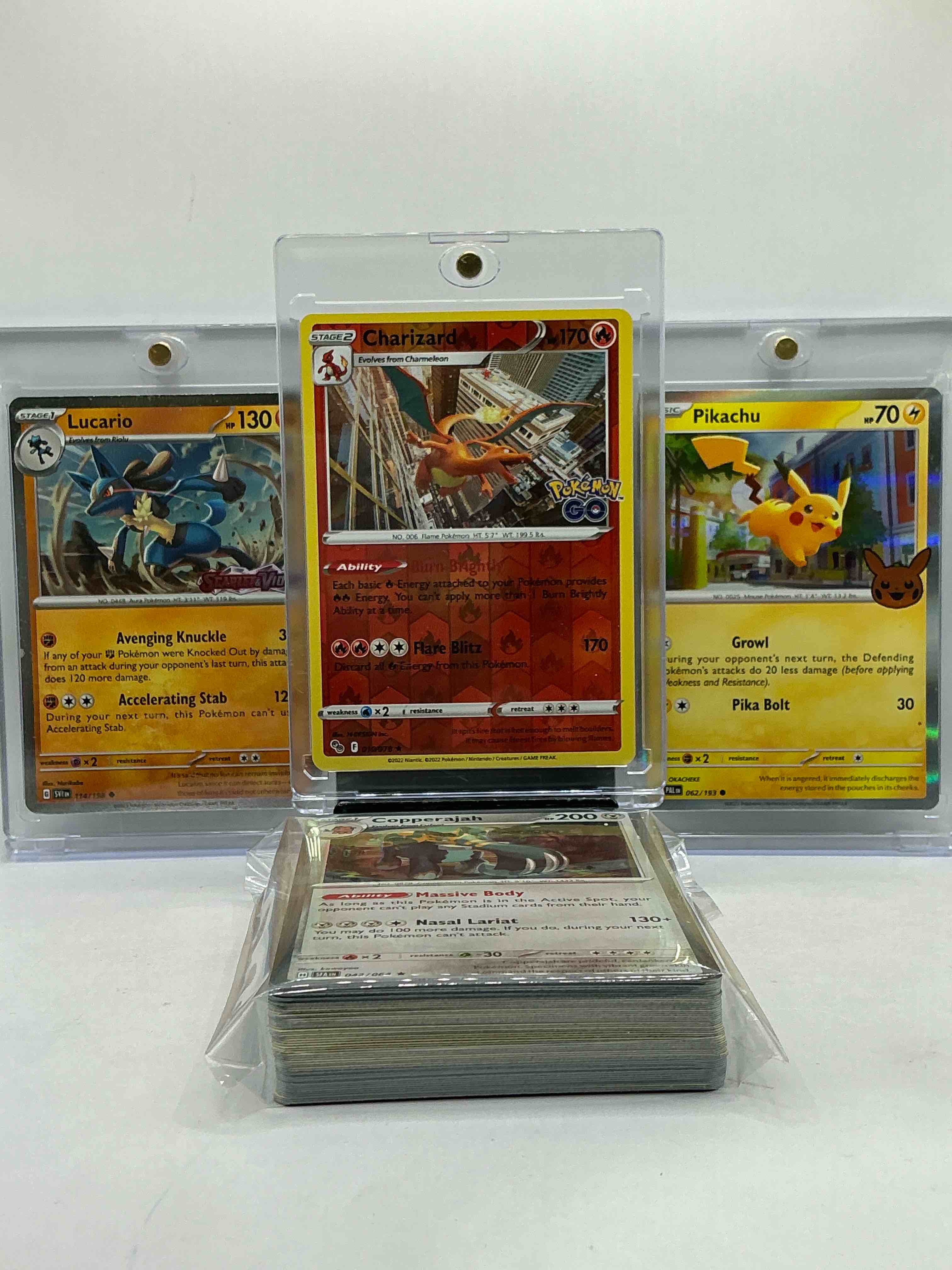 Charizard! Lucario! Pikachu! Three Of The Biggest Pokemon Out There! This 50 Card Pokémon Lot Includes Commons, Legends, Heroes & More! Insanity!