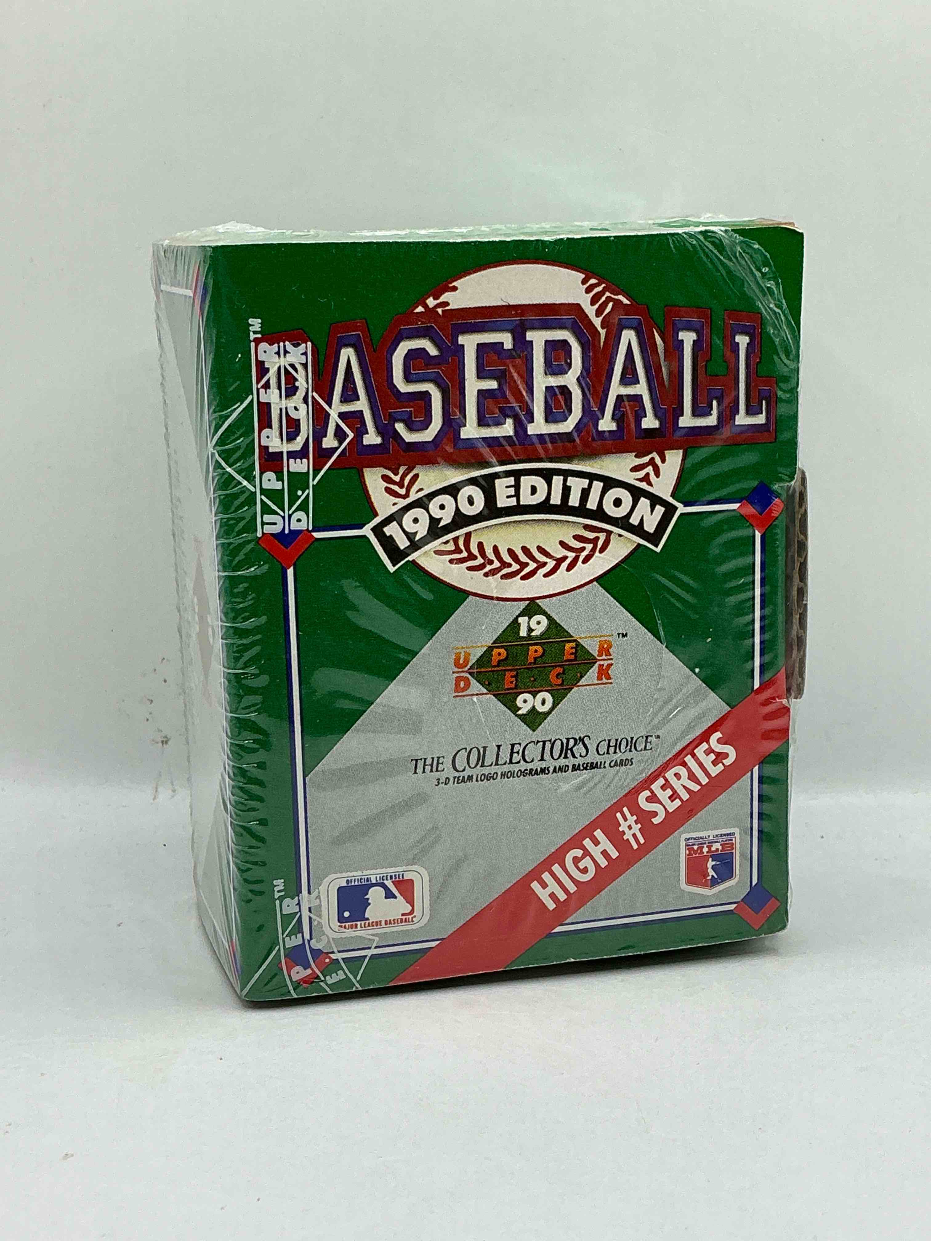 1990 Upper Deck Baseball Unopened Sports Trading Card Box! Direct From Original Box! Look For Possible Collector's 3D Team Logo Card! As Well As Early Ken Griffey Jr. Cards!