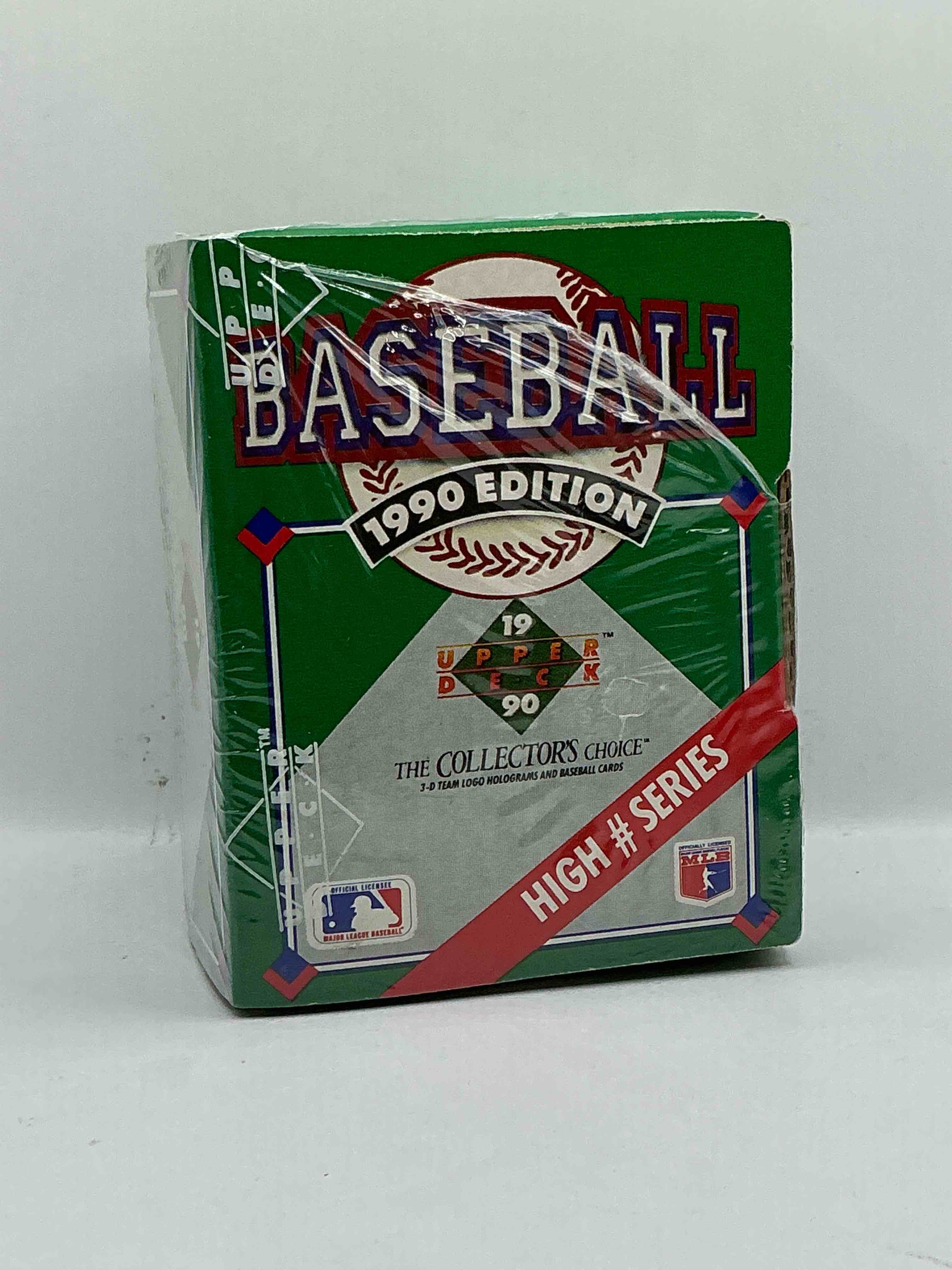 1990 Upper Deck Baseball Unopened Sports Trading Card Box! Direct From Original Box! Look For Possible Collector's 3D Team Logo Card! As Well As Early Ken Griffey Jr. Cards!
