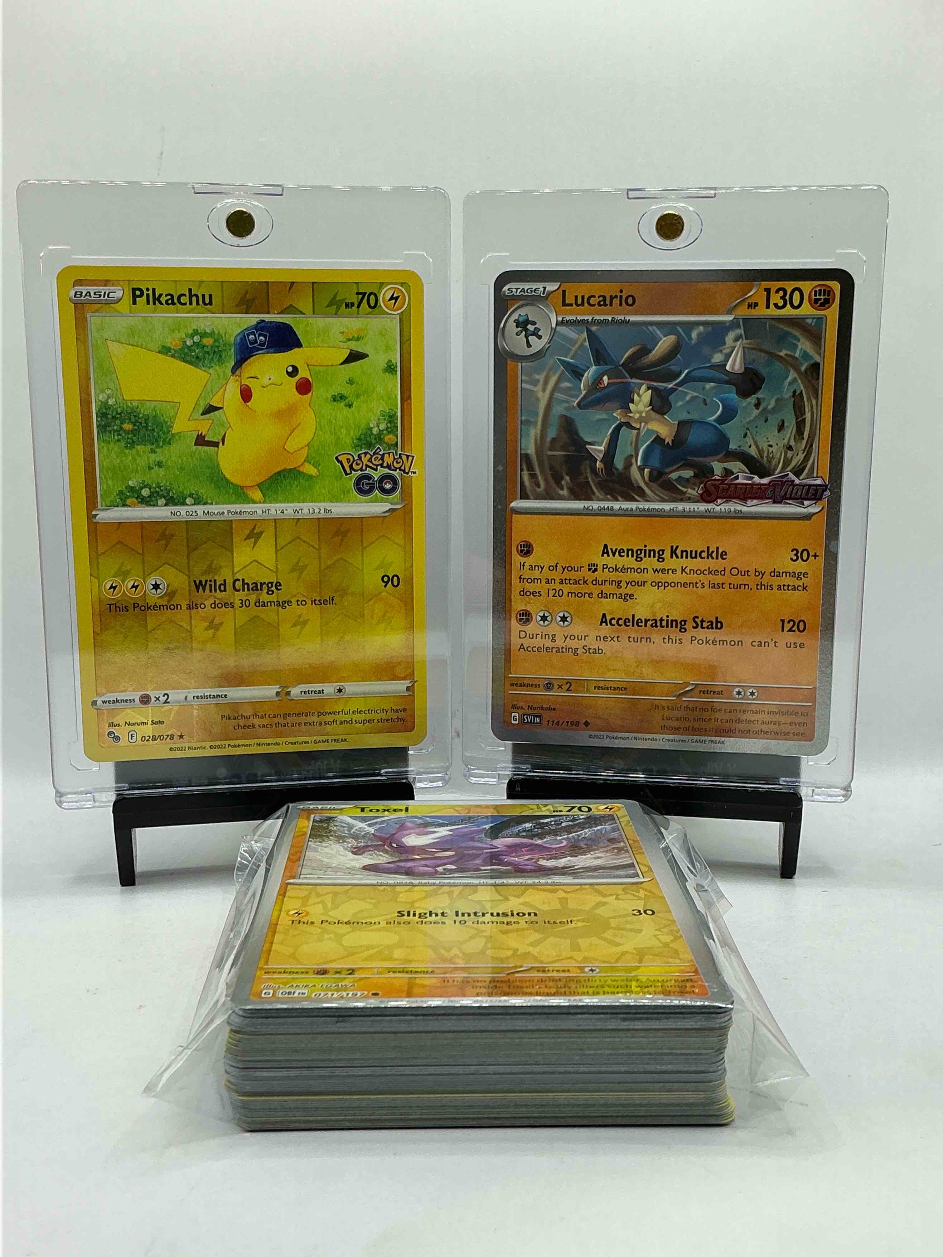 Pikachu Holo Wild Charge & Lucario Holo! Insane 50 Card Lot… Includes Legendary Pokemon! This 50 Card Lot Includes Holos, Commons & More!