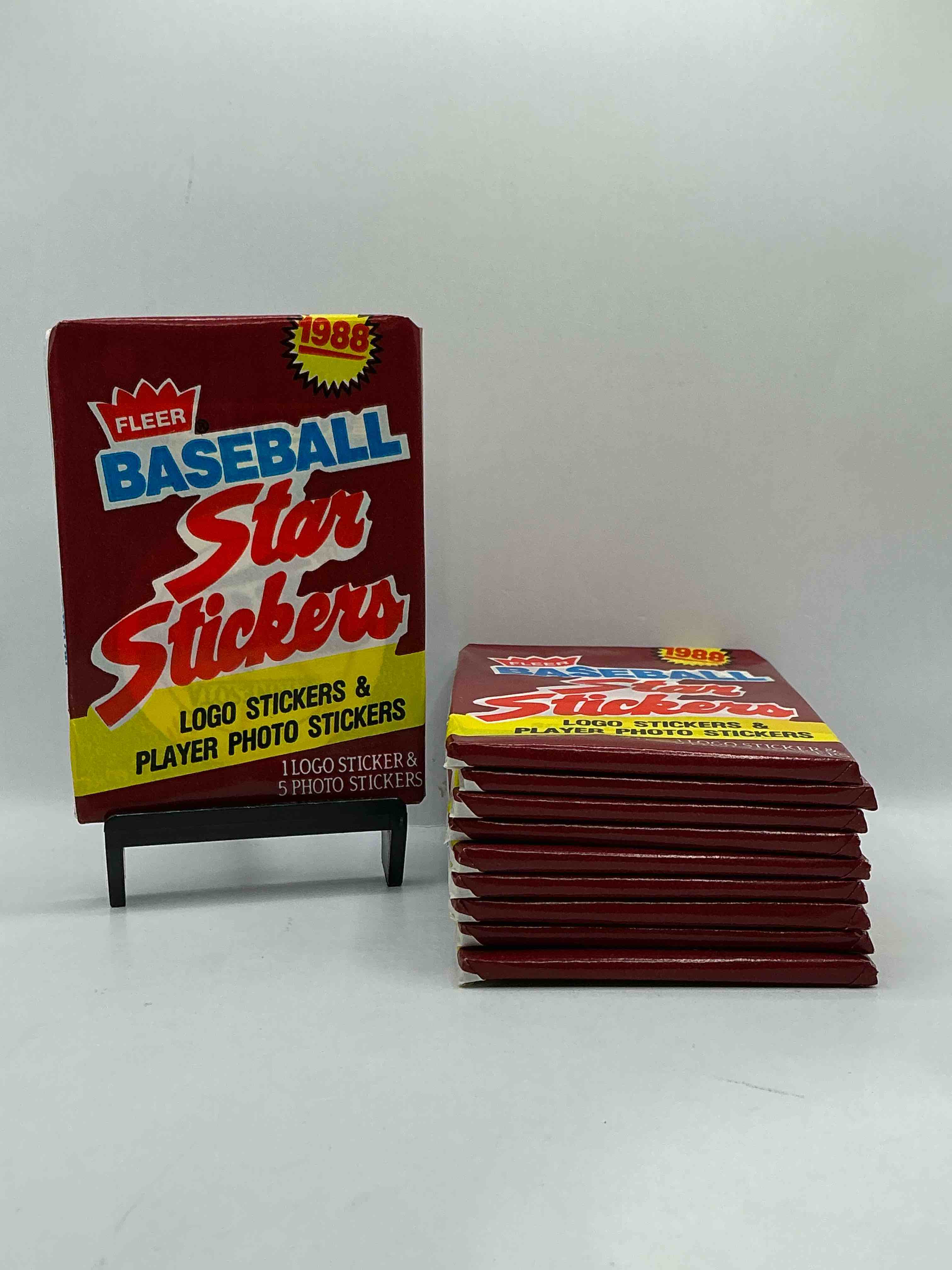 80's vintage! 1988 fleer sticker baseball unopened packs! direct from original box! search for valuable don mattingly & nolan ryan cards!