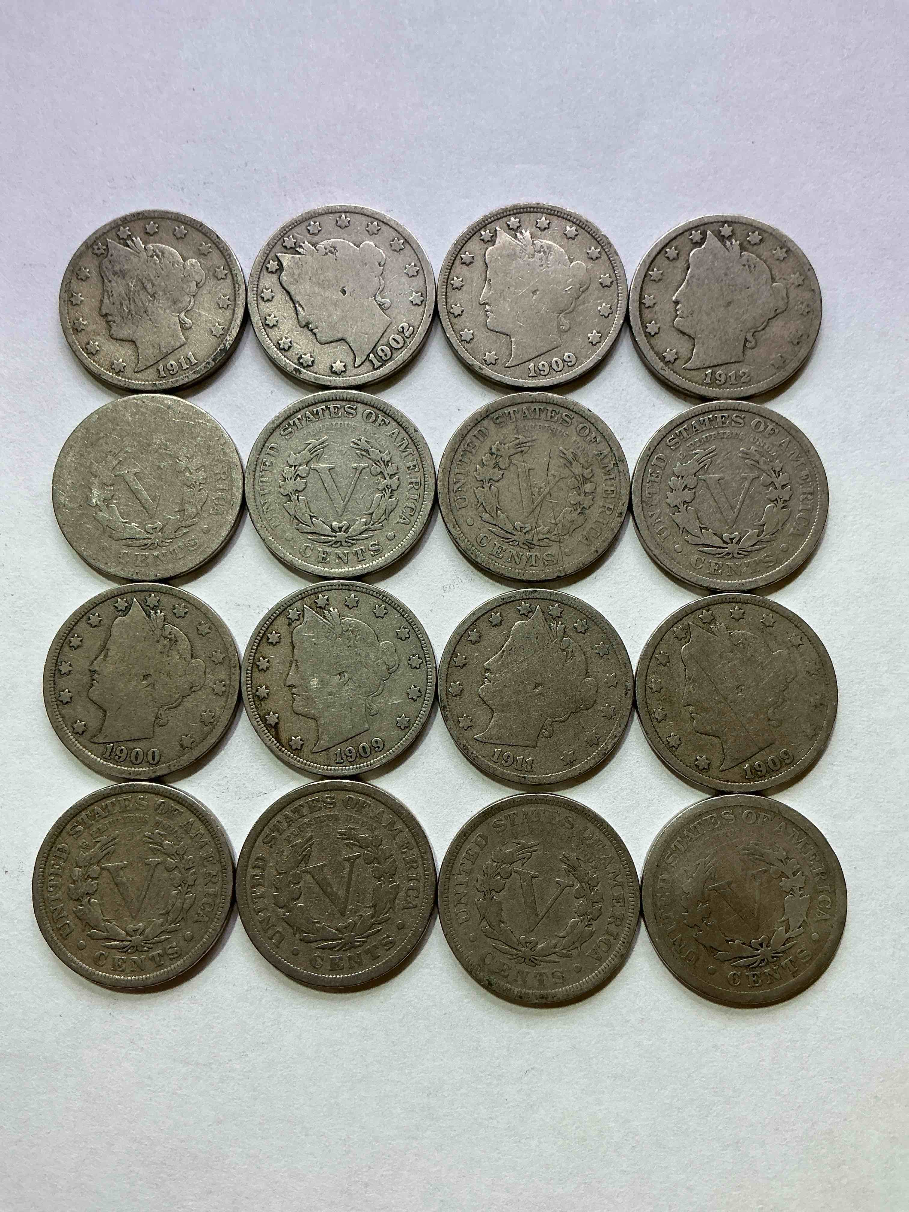 Antique U.S. V Nickels! Think Of The History These Coins Have Seen!, Liberty Head V Nickels Were Minted Up Until 1913 & Were The Style Of Nickels Before Buffalo Nickels. Own Some Cool Pieces Of History! Rare To See These Coins With The "Date On" In Circulated Condition!