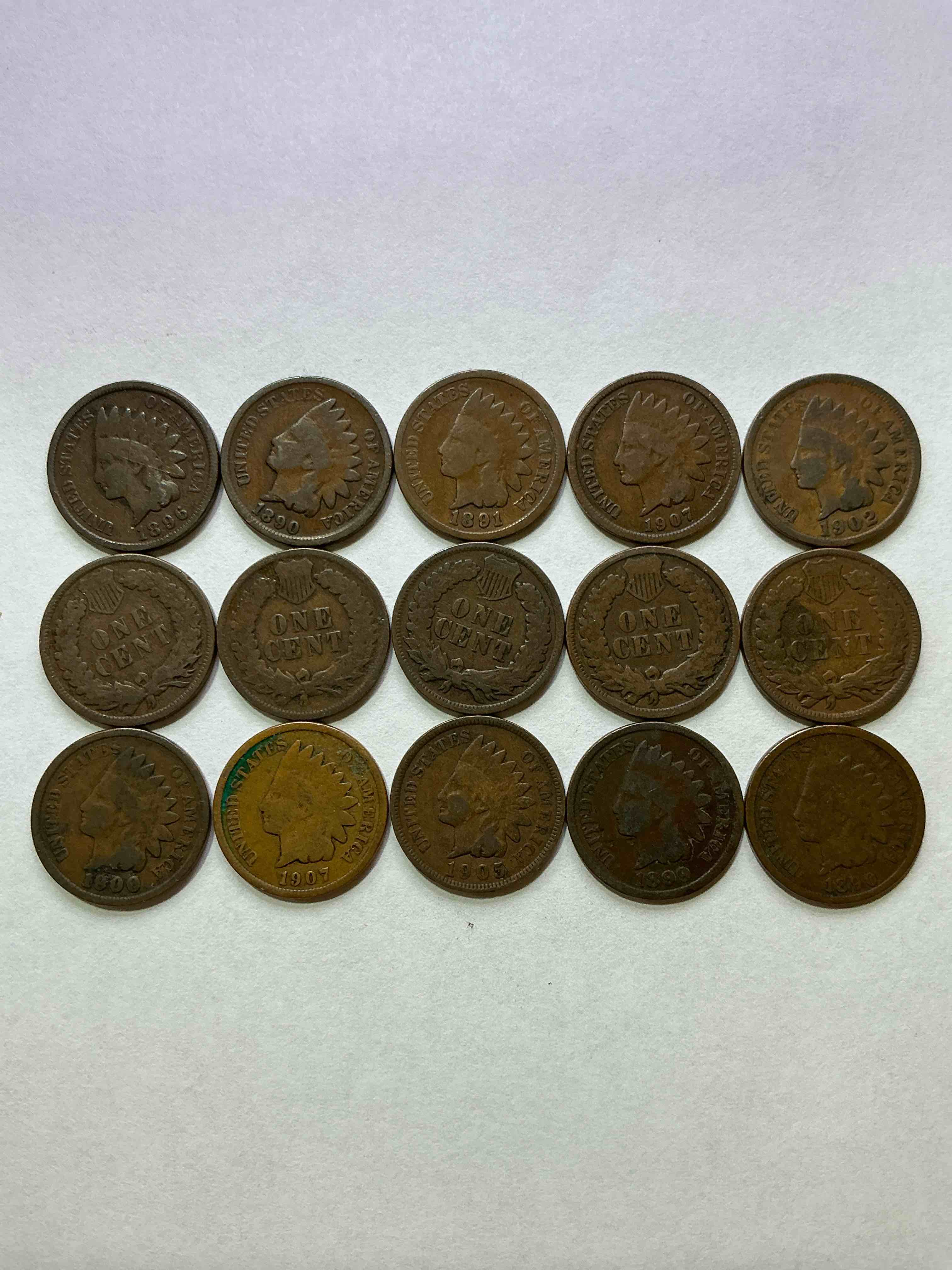 Indian Head Pennies! These Gorgeous U.S. Pennies Were Minted From 1859-1909 & Have Become Serious Collector Items! The "Indian Head" Design Is Actually A Representation Of Lady Liberty Wearing An Indian Headdress. Here Are Beautiful, Well-Kept Examples Representing Many Different Mint Years! Great For Collecting, Investing & Learning History, & Rare With Visible Dates!