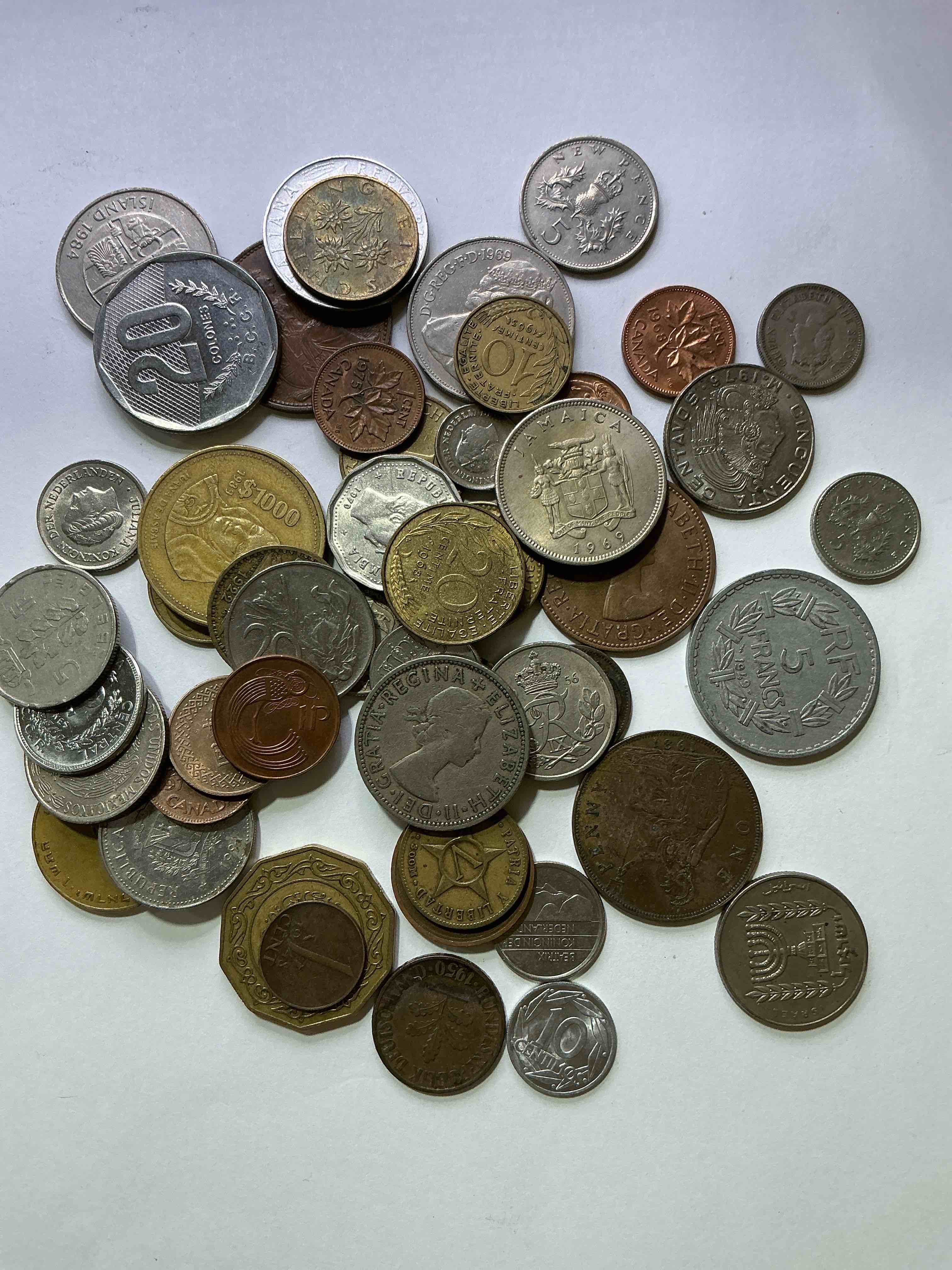 World Coins, Antique & Vintage! Each Lot Is Unique! Many Different Years, Countries, Sizes & Exotic Places. This Cool Collection Of Antique Coins From Around The World Is Loads Of Fun! Have Fun Identifying Each Coin & Country As A Great Educational Tool! A Great Investment Too!