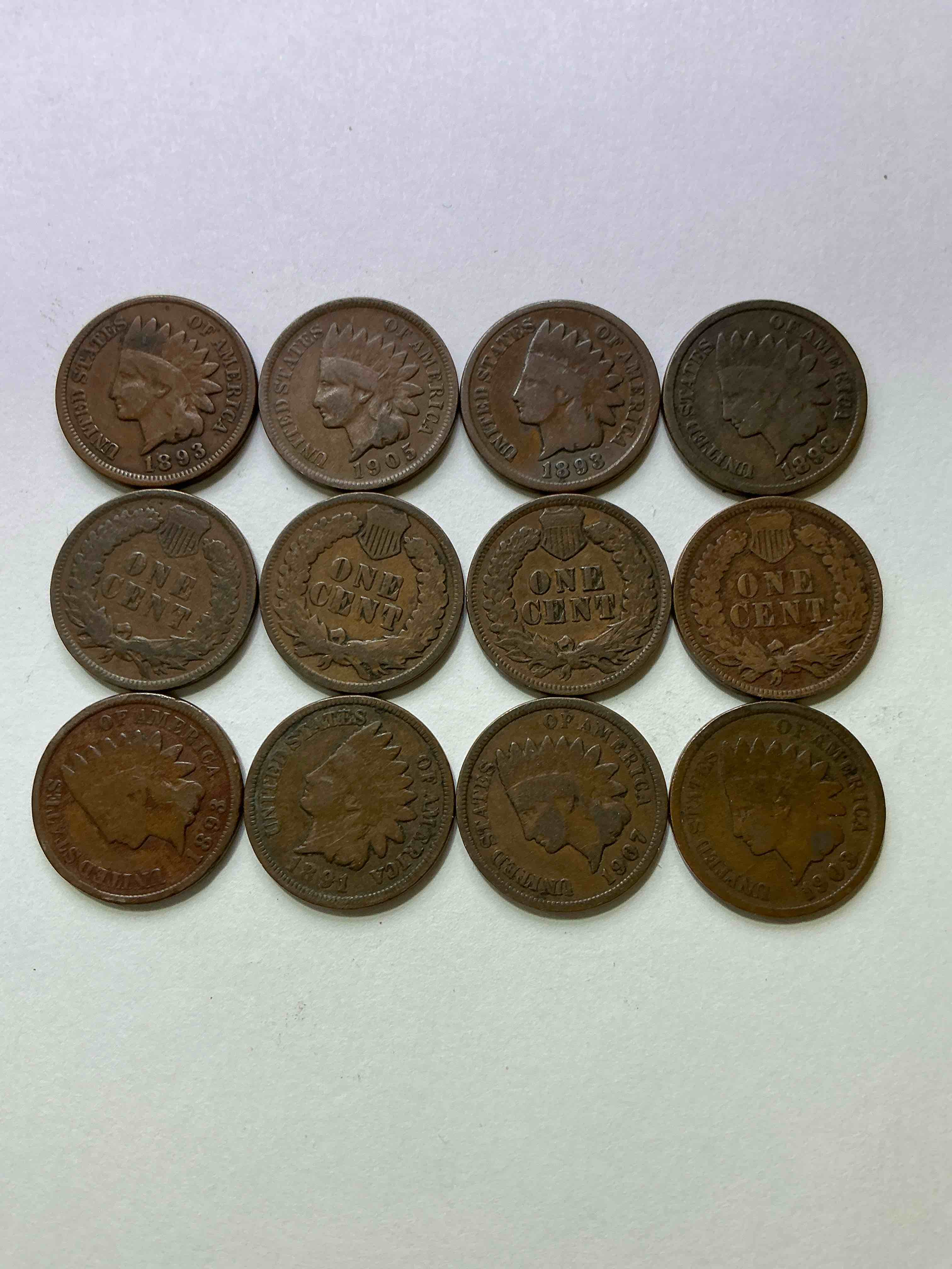 Indian Head Pennies! These Gorgeous U.S. Pennies Were Minted From 1859-1909 & Have Become Serious Collector Items! The "Indian Head" Design Is Actually A Representation Of Lady Liberty Wearing An Indian Headdress. Here Are Beautiful, Well-Kept Examples Representing Many Different Mint Years! Great For Collecting, Investing & Learning History, & Rare With Visible Dates!