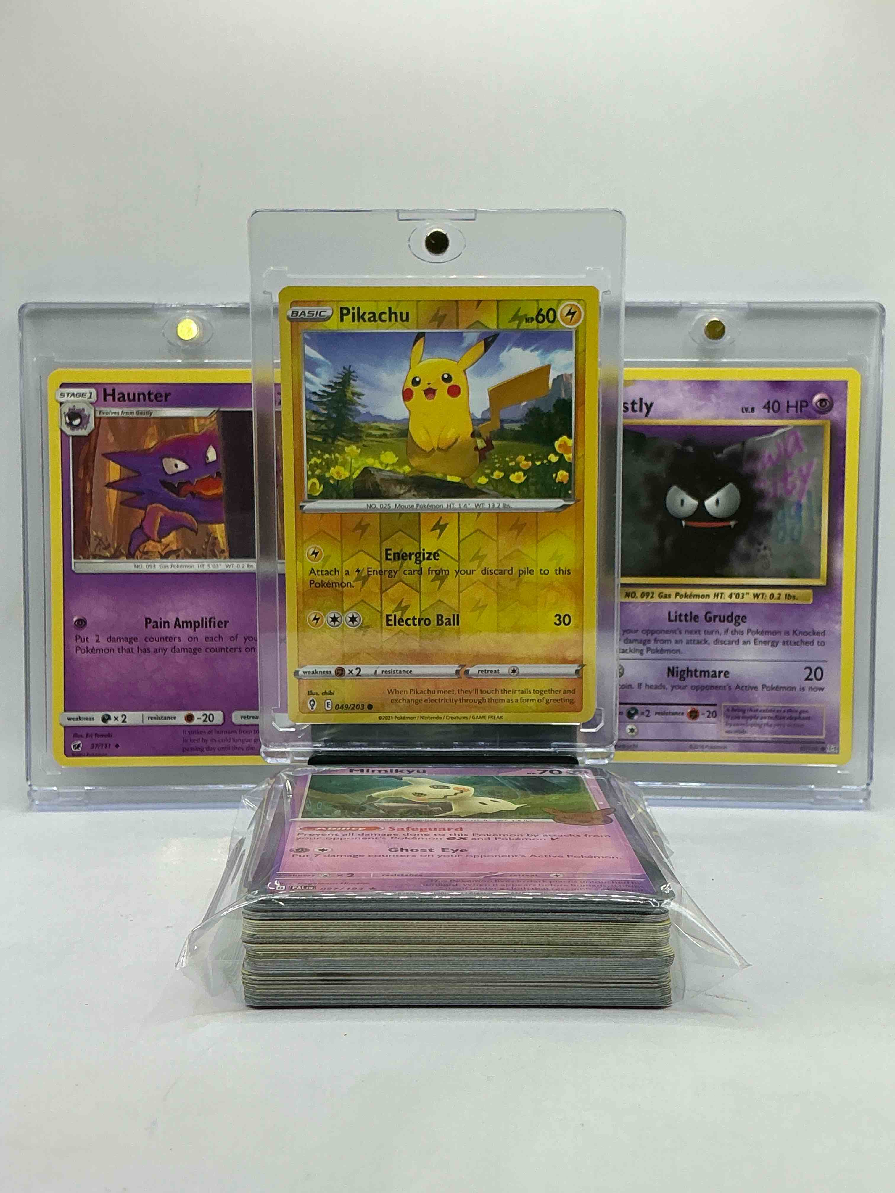 Pikachu, Haunter & Gastly! Three Incredible Pokémon! These Pokemon Are Rare & Some Of The Most Collected Cards… This 50 Card Lot Includes Holos, Legends, Commons & More! Heroes & Commons!