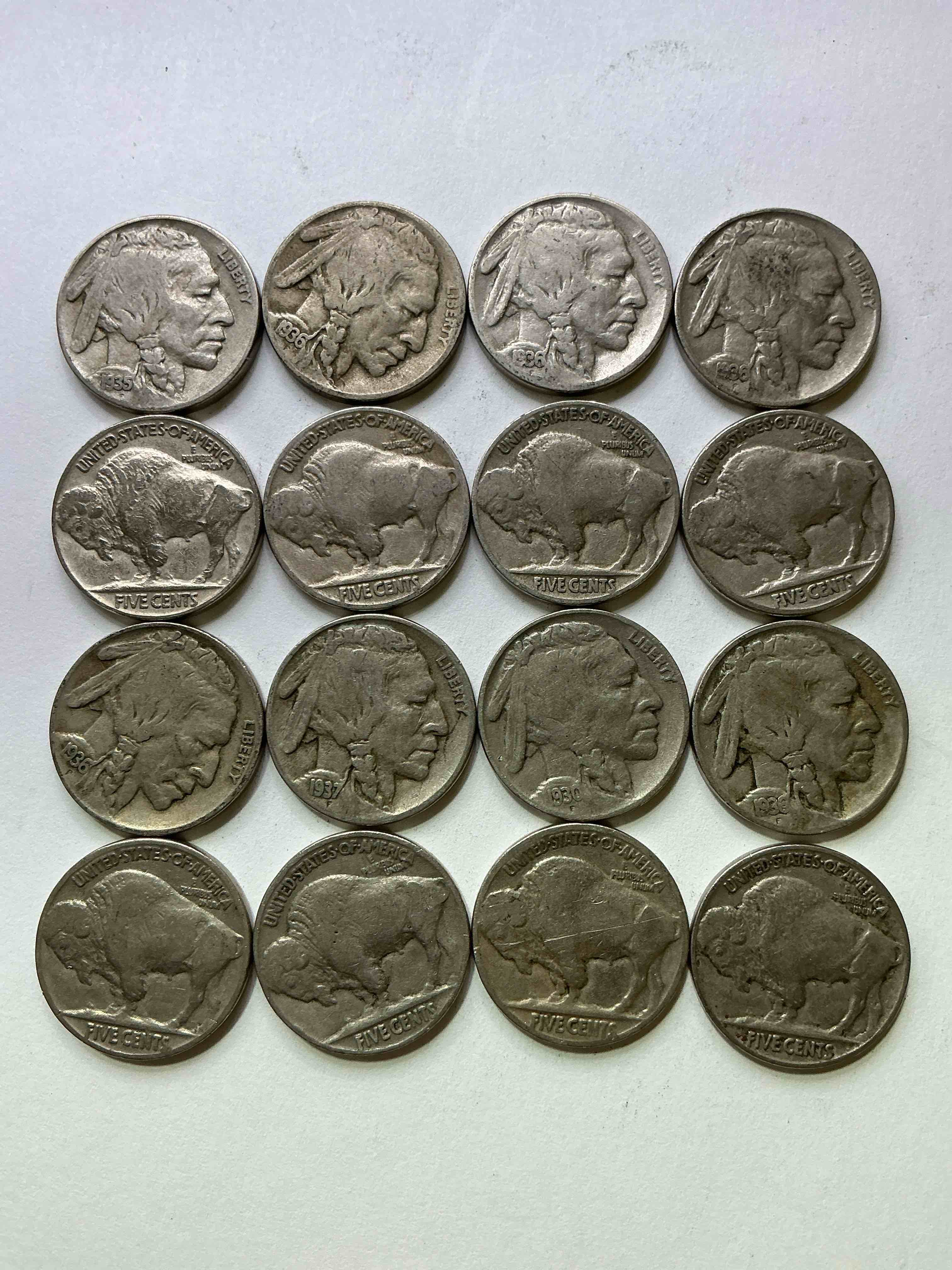 Historic Buffalo Nickels! Indian Head Buffalo Nickels Were Minted From 1913 To 1938 & Have Become A Favorite For Coin Collectors Around The World! Own Pieces Of American History With These Cool Indian Head Buffalo Nickels In Circulated Condition, Most With Visible Dates Which Is Very Rare For Buffalo Nickels!
