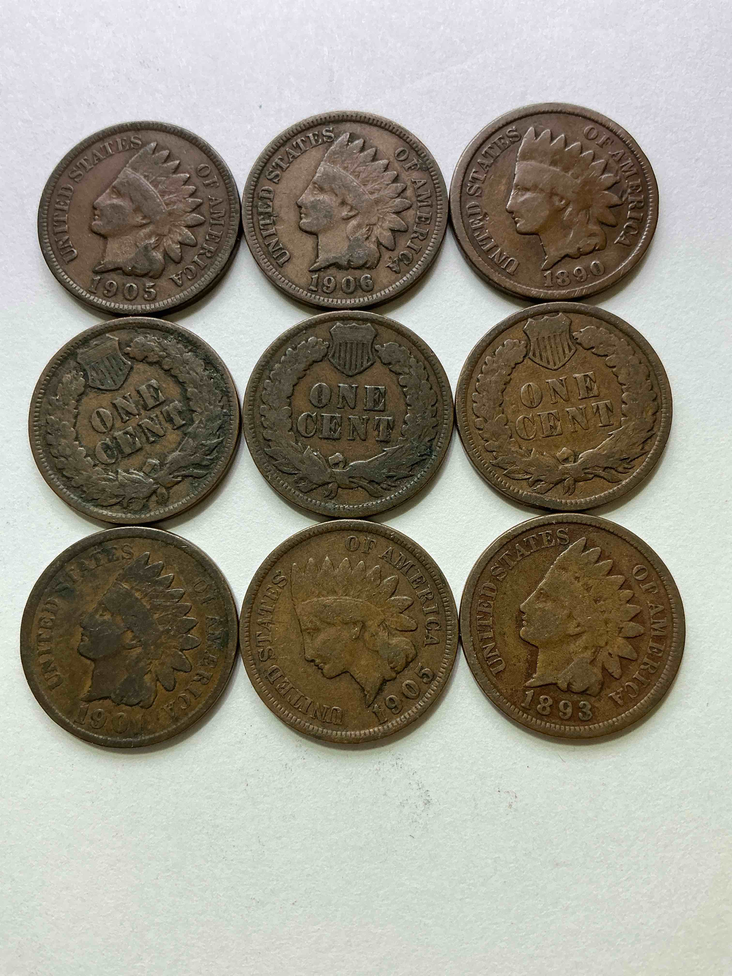 Indian Head Pennies! These Gorgeous U.S. Pennies Were Minted From 1859-1909 & Have Become Serious Collector Items! The "Indian Head" Design Is Actually A Representation Of Lady Liberty Wearing An Indian Headdress. Here Are Beautiful, Well-Kept Examples Representing Many Different Mint Years! Great For Collecting, Investing & Learning History, & Rare With Visible Dates!