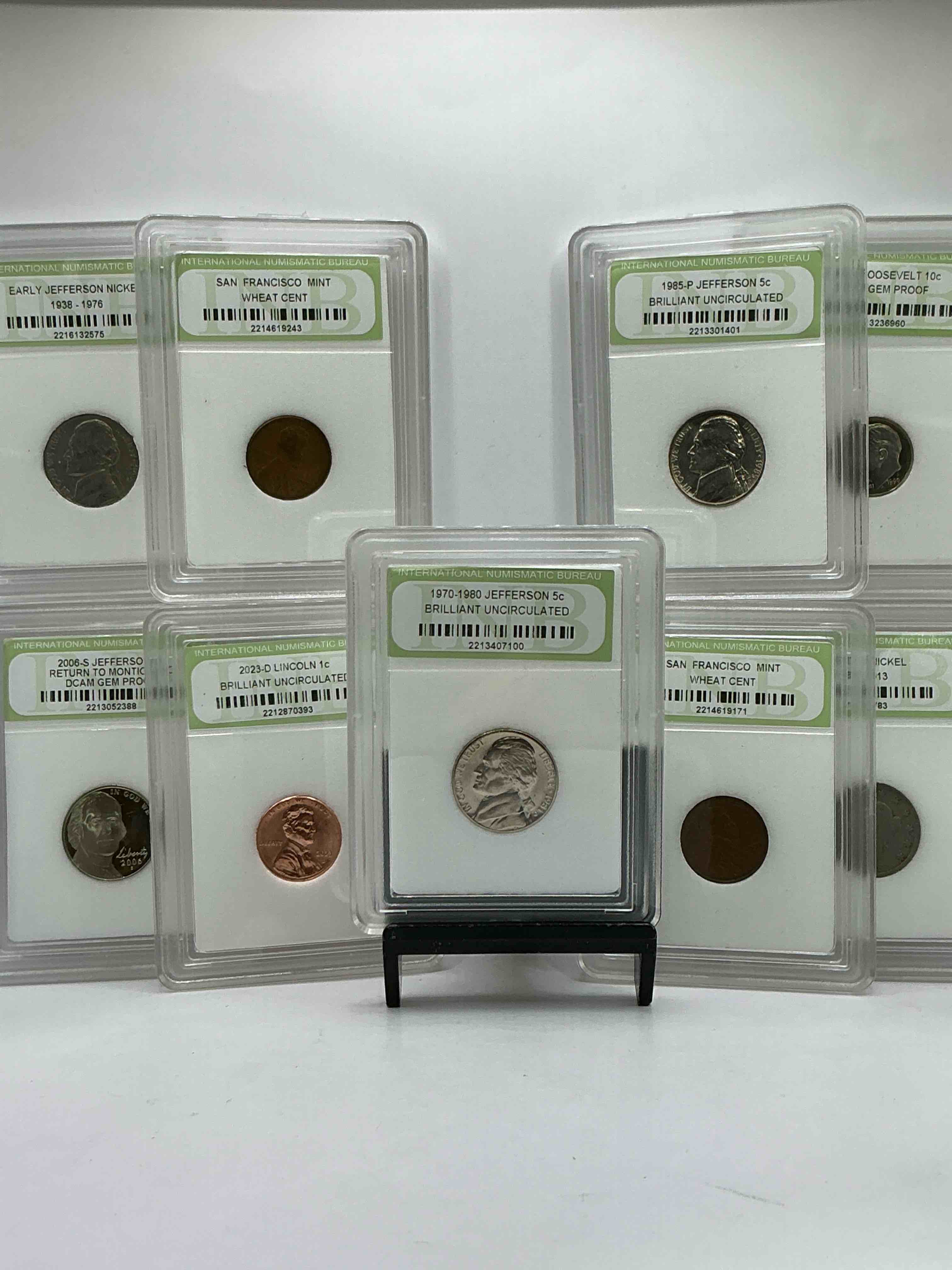 Collector's Dream! 9 Different Rare, Slabbed U.S. Collector Coins In Certified/Catalogued Protective Slab Cases! A Great Way to Build An Incredible Collection Of Protected, Rare U.S. Coins! Great For The Coin Fan & Collector!