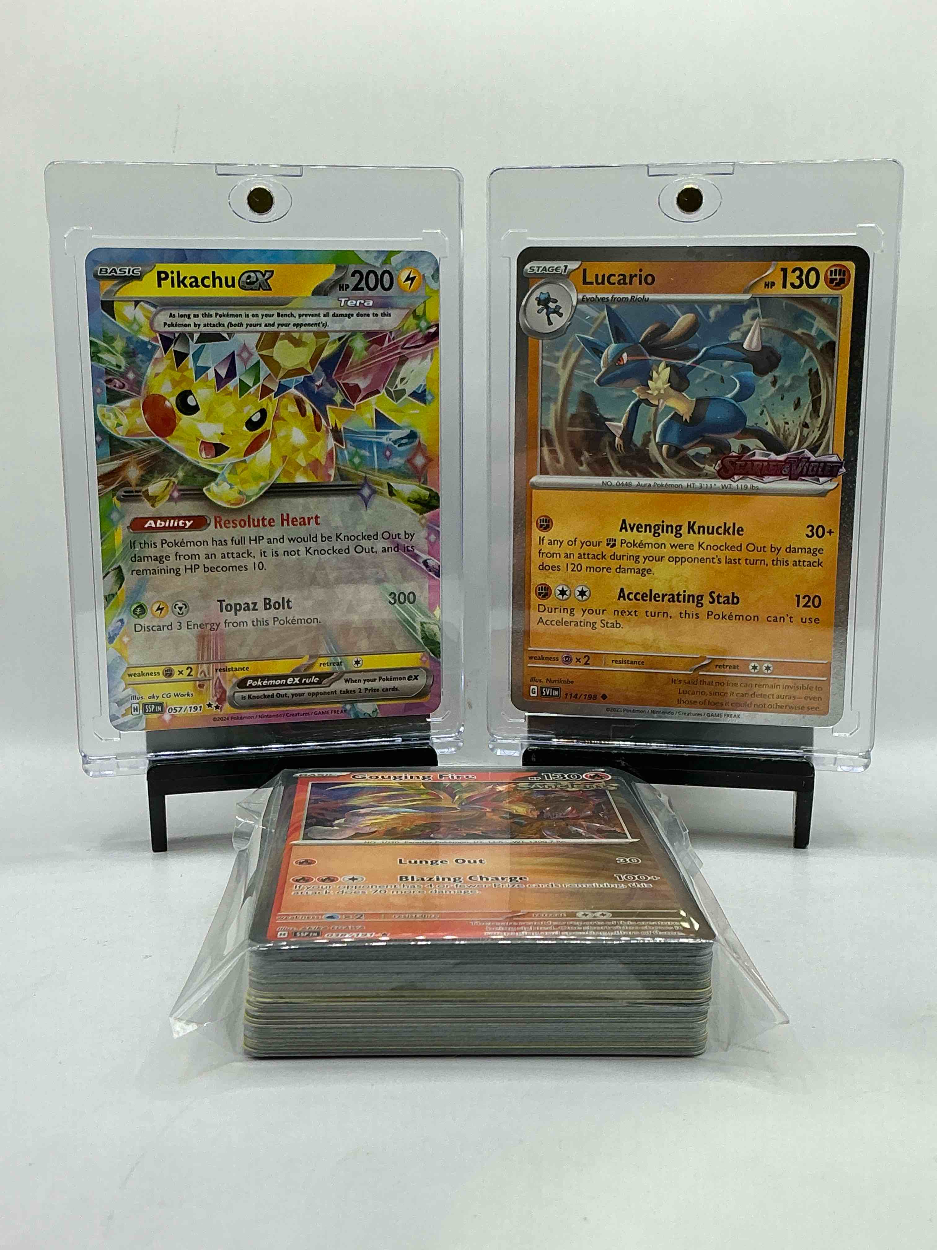 Pikachu EX Holo Resolute Heart, Lucario Holo & More! Commons, Holos, Legends & More! Pokémon Palooza! This 50 Card Lot Is Filled With Commons, Heroes & More!