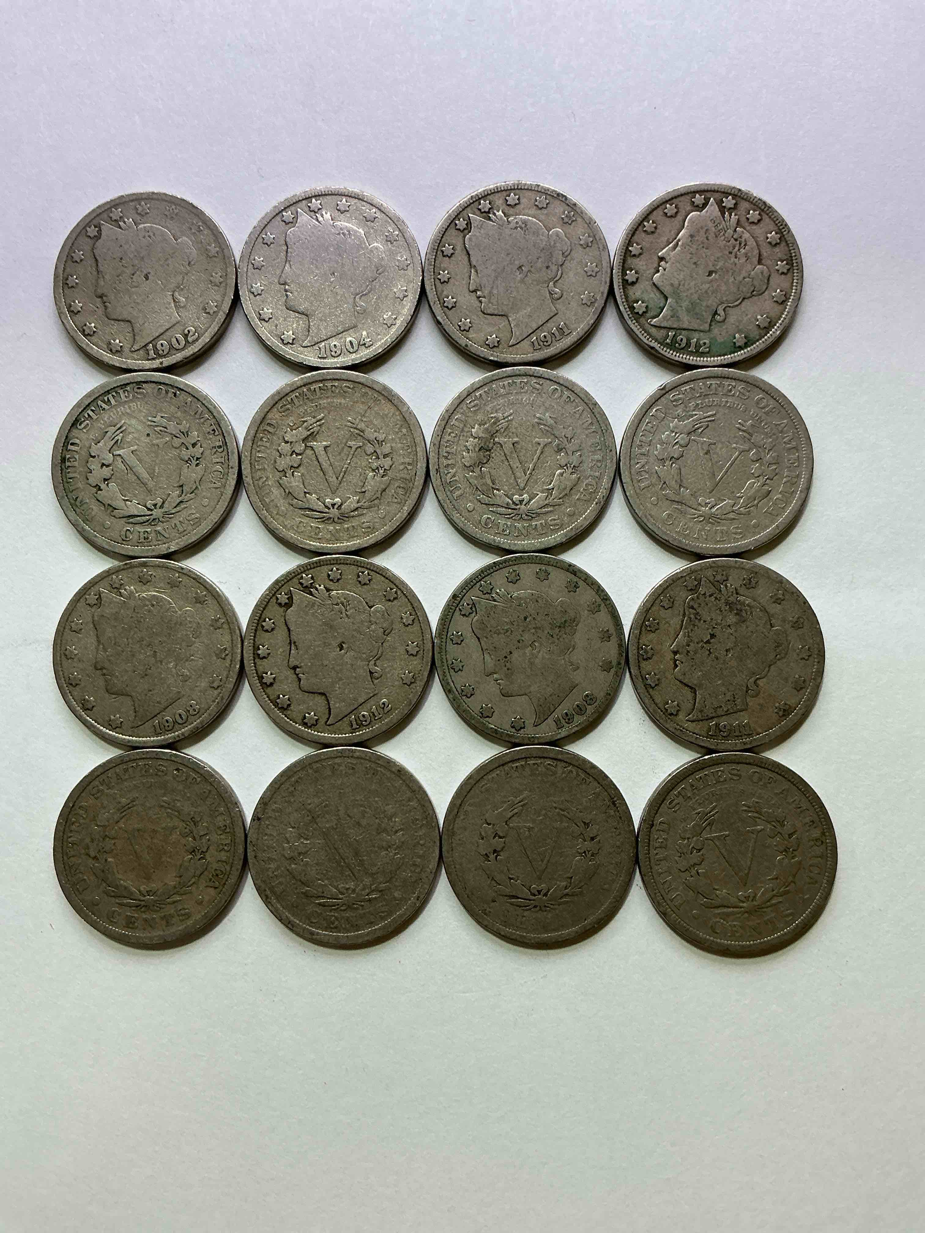 Antique U.S. V Nickels! Think Of The History These Coins Have Seen!, Liberty Head V Nickels Were Minted Up Until 1913 & Were The Style Of Nickels Before Buffalo Nickels. Own Some Cool Pieces Of History! Rare To See These Coins With The "Date On" In Circulated Condition!