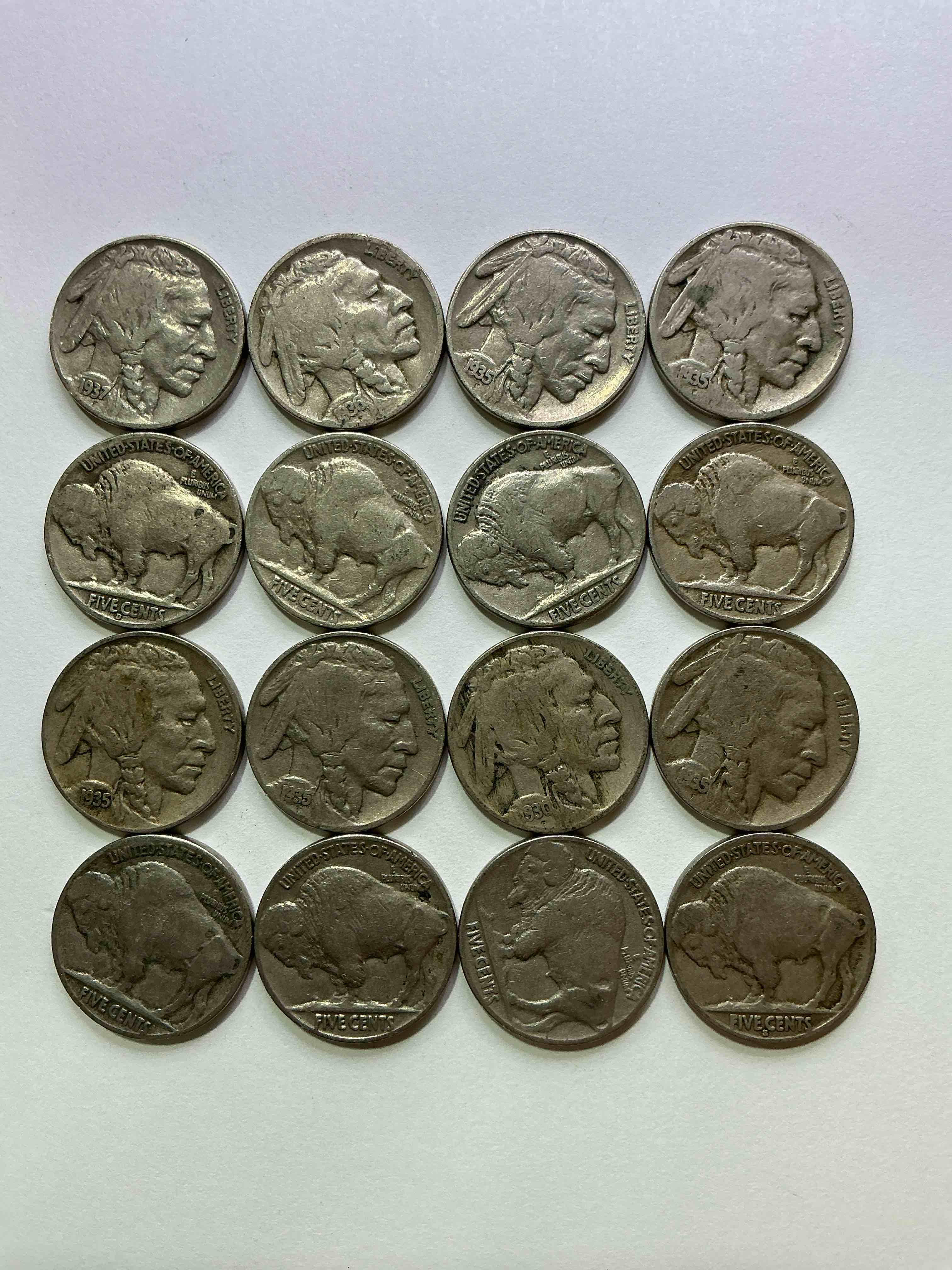 Historic Buffalo Nickels! Indian Head Buffalo Nickels Were Minted From 1913 To 1938 & Have Become A Favorite For Coin Collectors Around The World! Own Pieces Of American History With These Cool Indian Head Buffalo Nickels In Circulated Condition, Most With Visible Dates Which Is Very Rare For Buffalo Nickels!