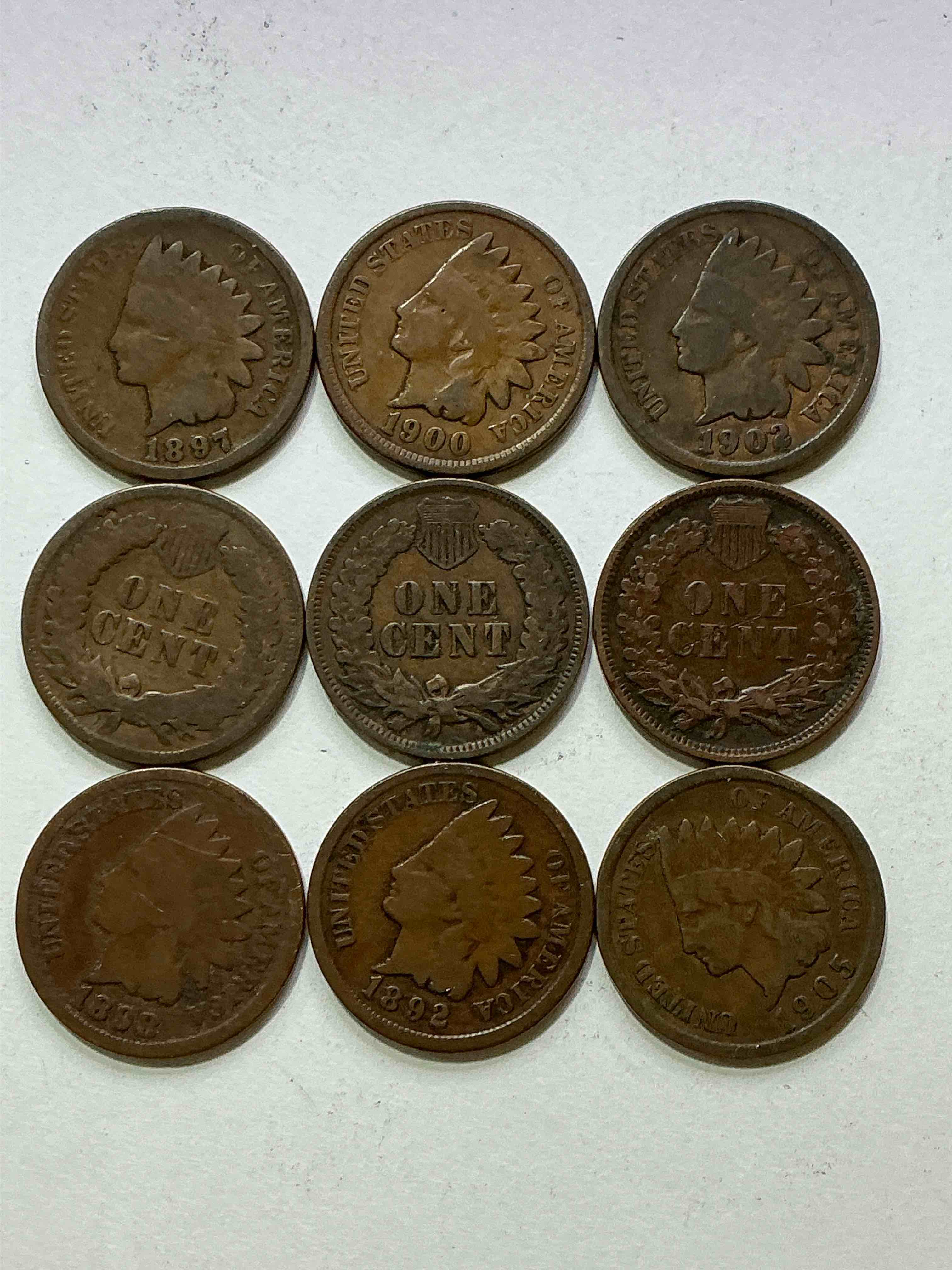 Indian Head Pennies! These Gorgeous U.S. Pennies Were Minted From 1859-1909 & Have Become Serious Collector Items! The "Indian Head" Design Is Actually A Representation Of Lady Liberty Wearing An Indian Headdress. Here Are Beautiful, Well-Kept Examples Representing Many Different Mint Years! Great For Collecting, Investing & Learning History, & Rare With Visible Dates!