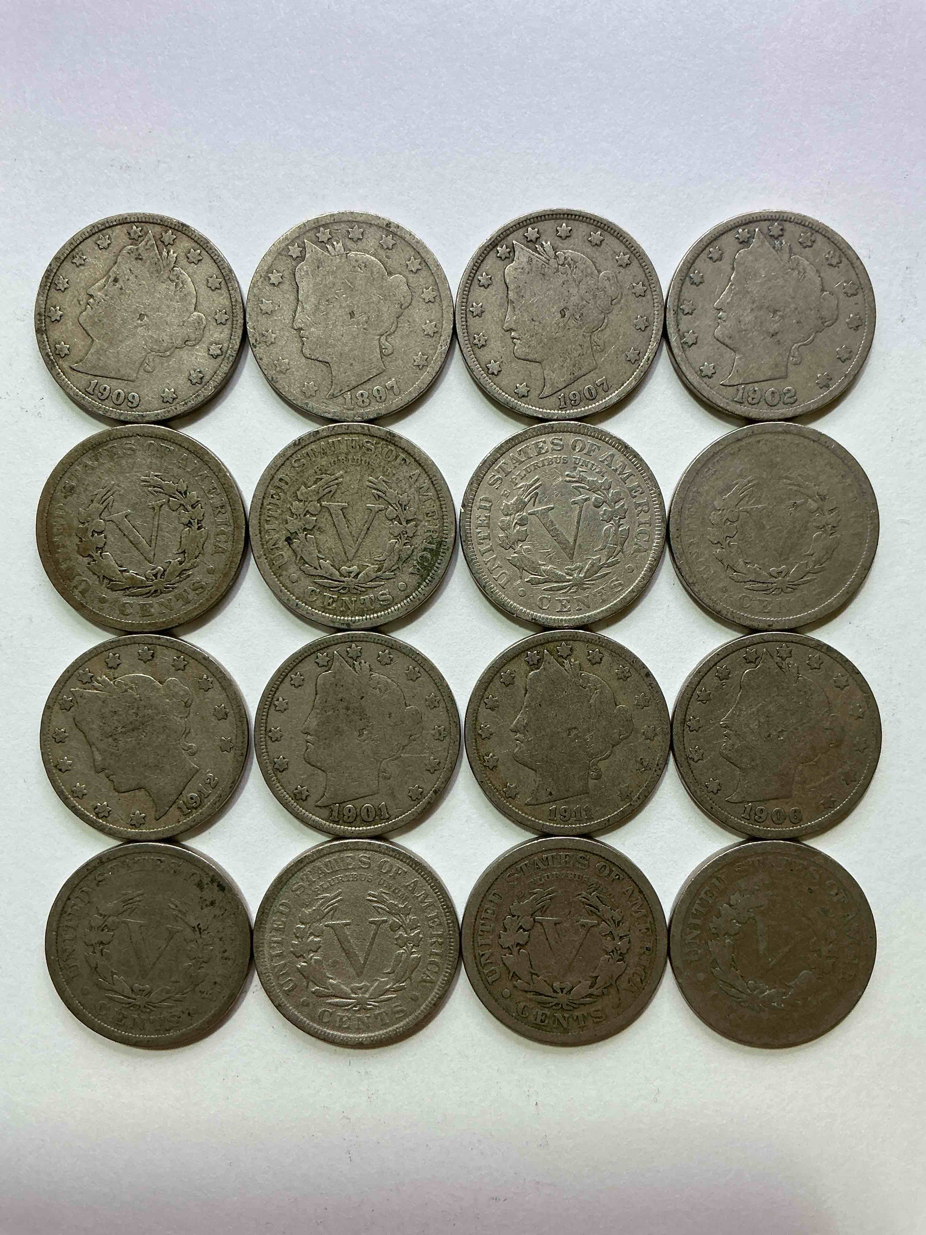 Antique U.S. V Nickels! Think Of The History These Coins Have Seen!, Liberty Head V Nickels Were Minted Up Until 1913 & Were The Style Of Nickels Before Buffalo Nickels. Own Some Cool Pieces Of History! Rare To See These Coins With The "Date On" In Circulated Condition!