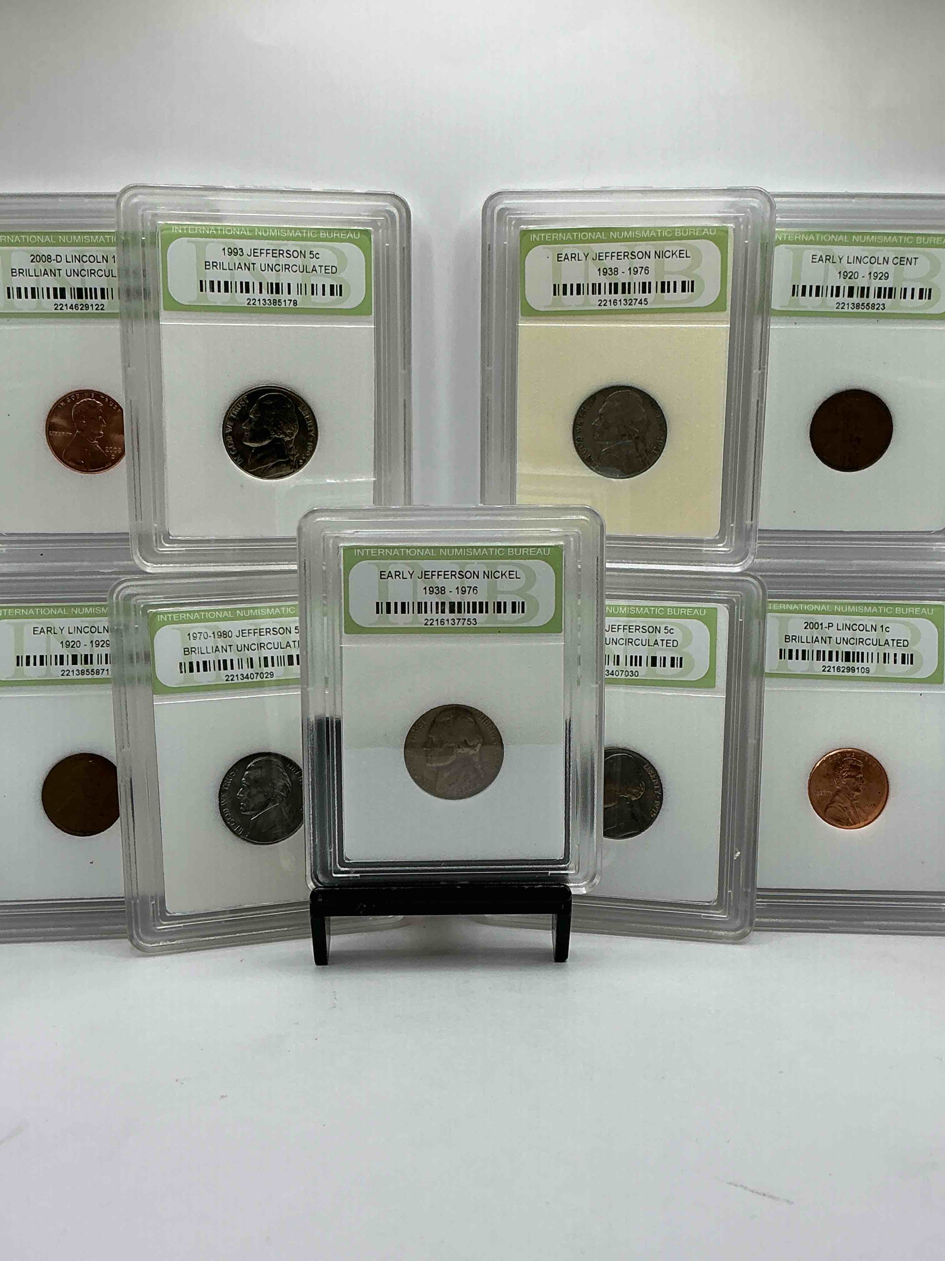 Collector's Dream! 9 Different Rare, Slabbed U.S. Collector Coins In Certified/Catalogued Protective Slab Cases! A Great Way to Build An Incredible Collection Of Protected, Rare U.S. Coins! Great For The Coin Fan & Collector!
