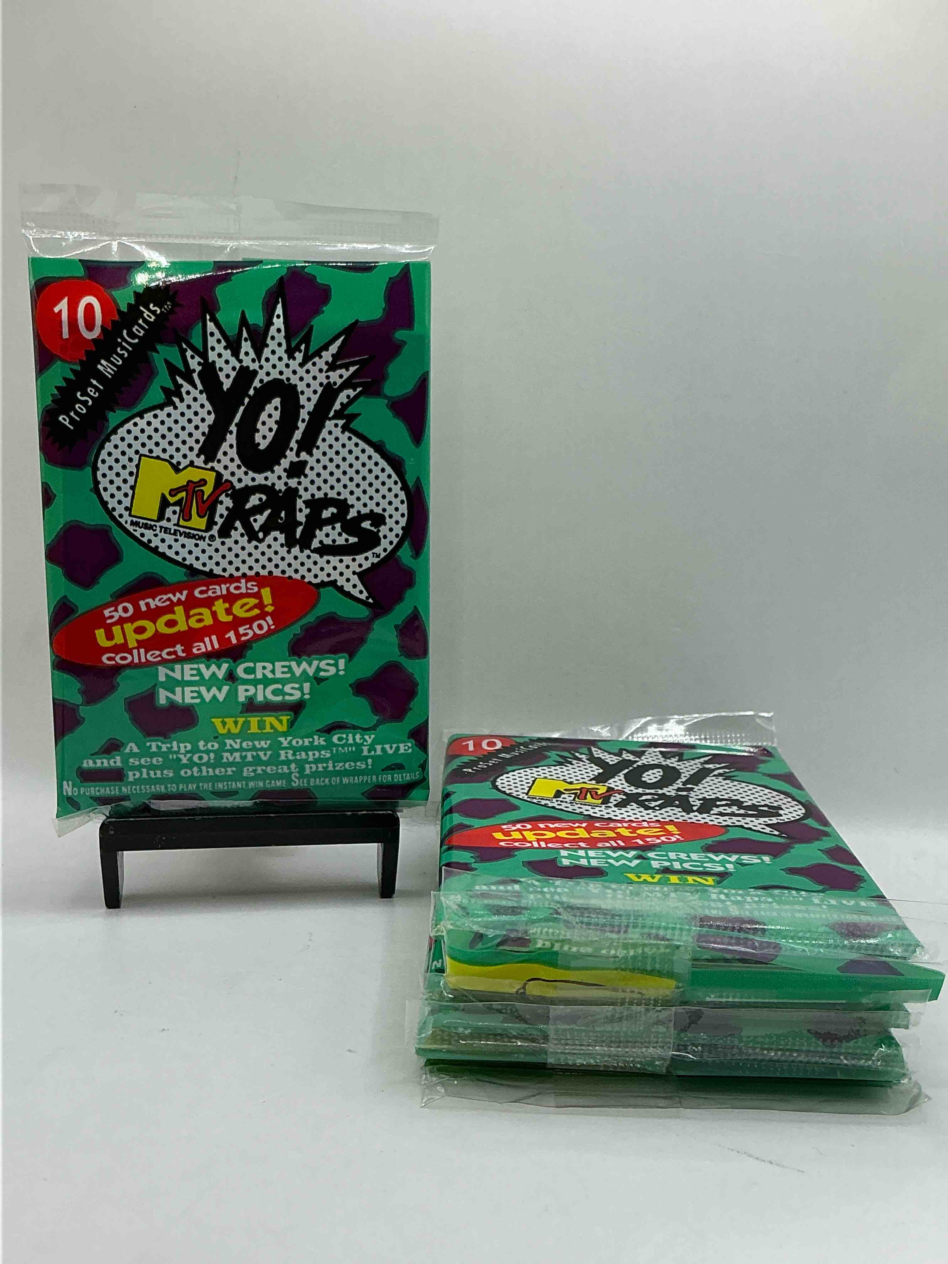 Yo, MTV Raps! 1991 Rarity! Yo, MTV Raps Trading Music Cards, Sealed Packs Direct From Original Retail Case! Retro Rarity That Is Super Hard To Find. Serious Piece Of 90’s Memorabilia!
