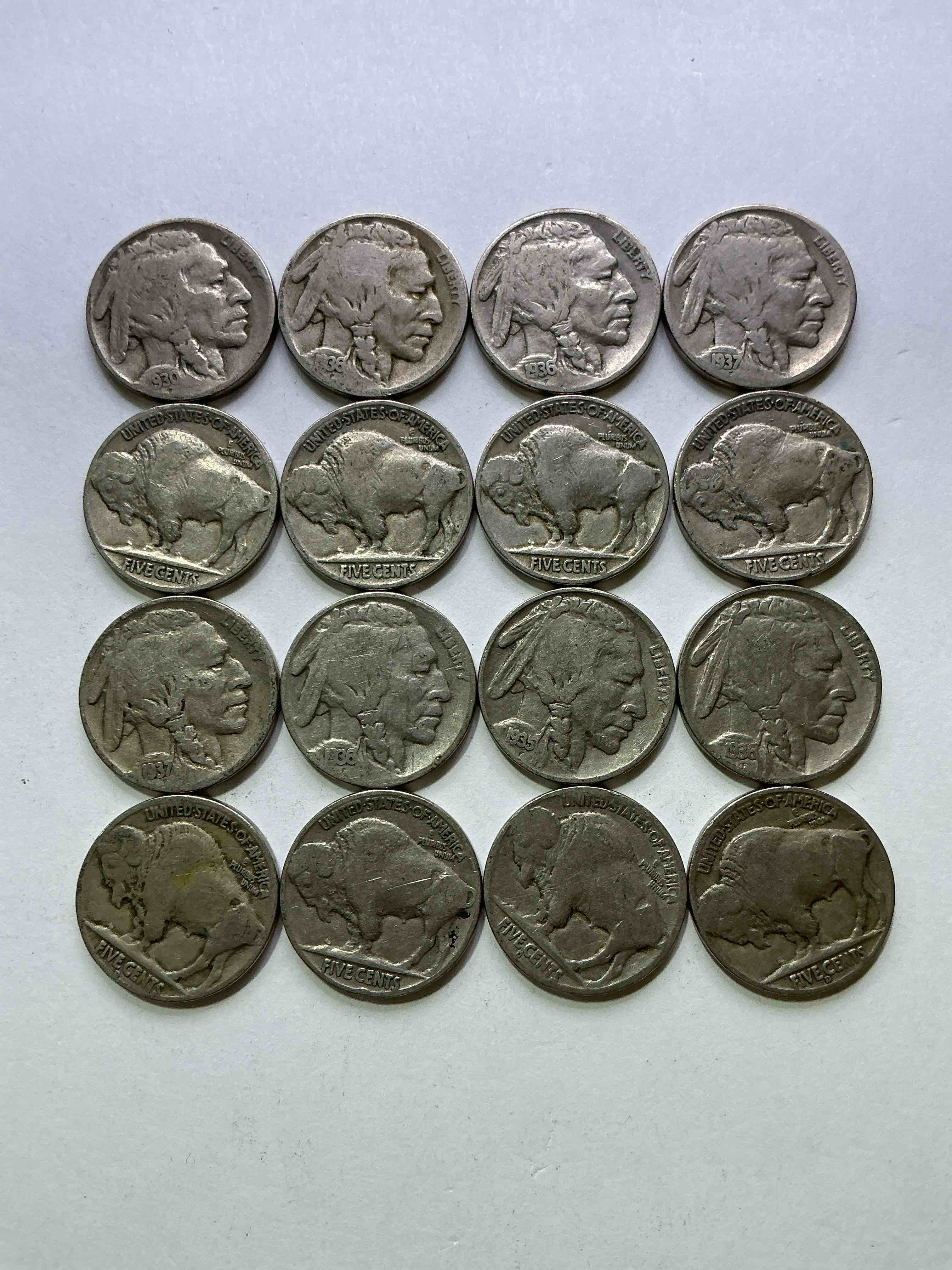 Historic Buffalo Nickels! Indian Head Buffalo Nickels Were Minted From 1913 To 1938 & Have Become A Favorite For Coin Collectors Around The World! Own Pieces Of American History With These Cool Indian Head Buffalo Nickels In Circulated Condition, Most With Visible Dates Which Is Very Rare For Buffalo