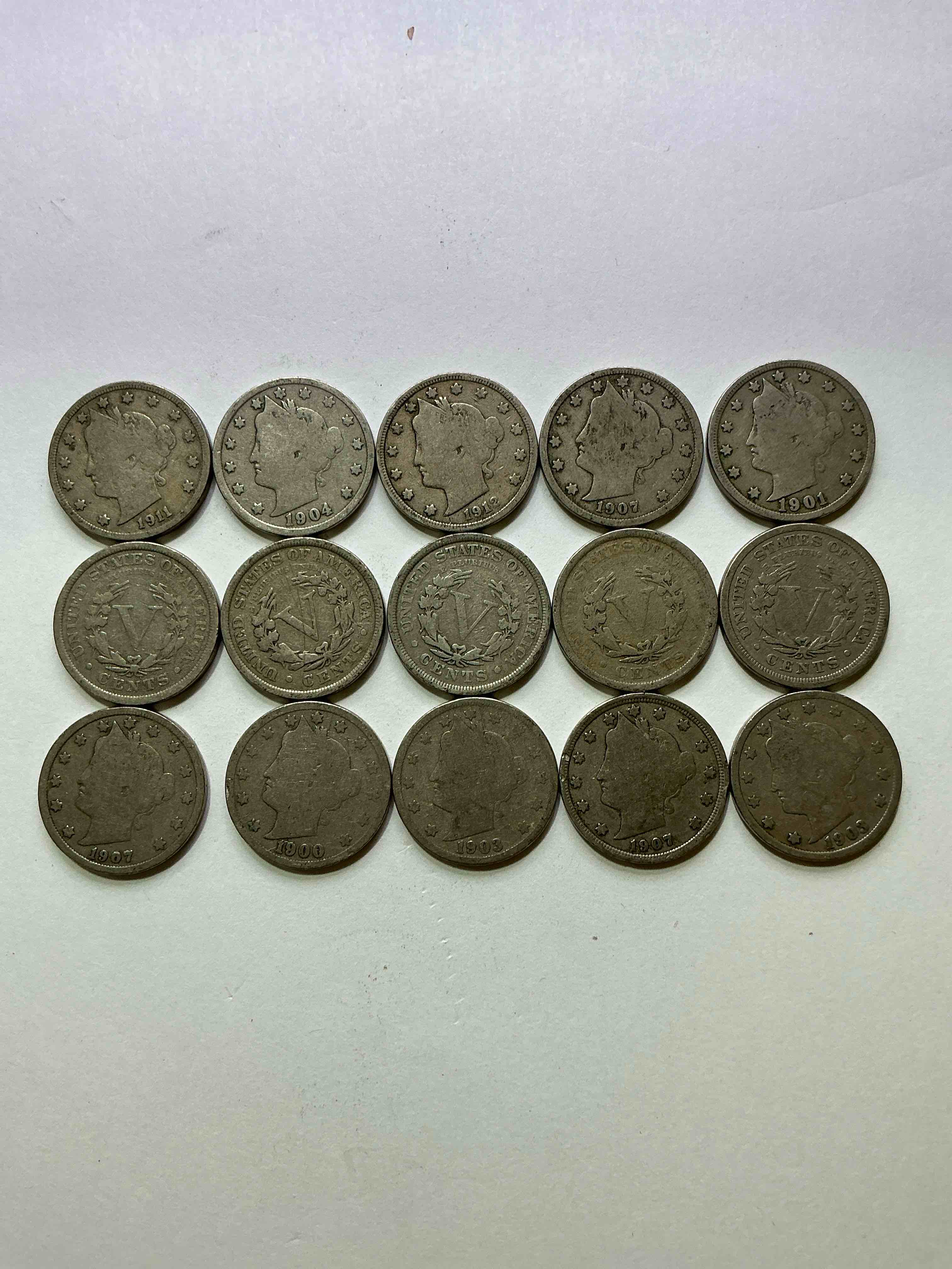 Antique U.S. V Nickels! Think Of The History These Coins Have Seen!, Liberty Head V Nickels Were Minted Up Until 1913 & Were The Style Of Nickels Before Buffalo Nickels. Own Some Cool Pieces Of History! Rare To See These Coins With The "Date On" In Circulated Condition!