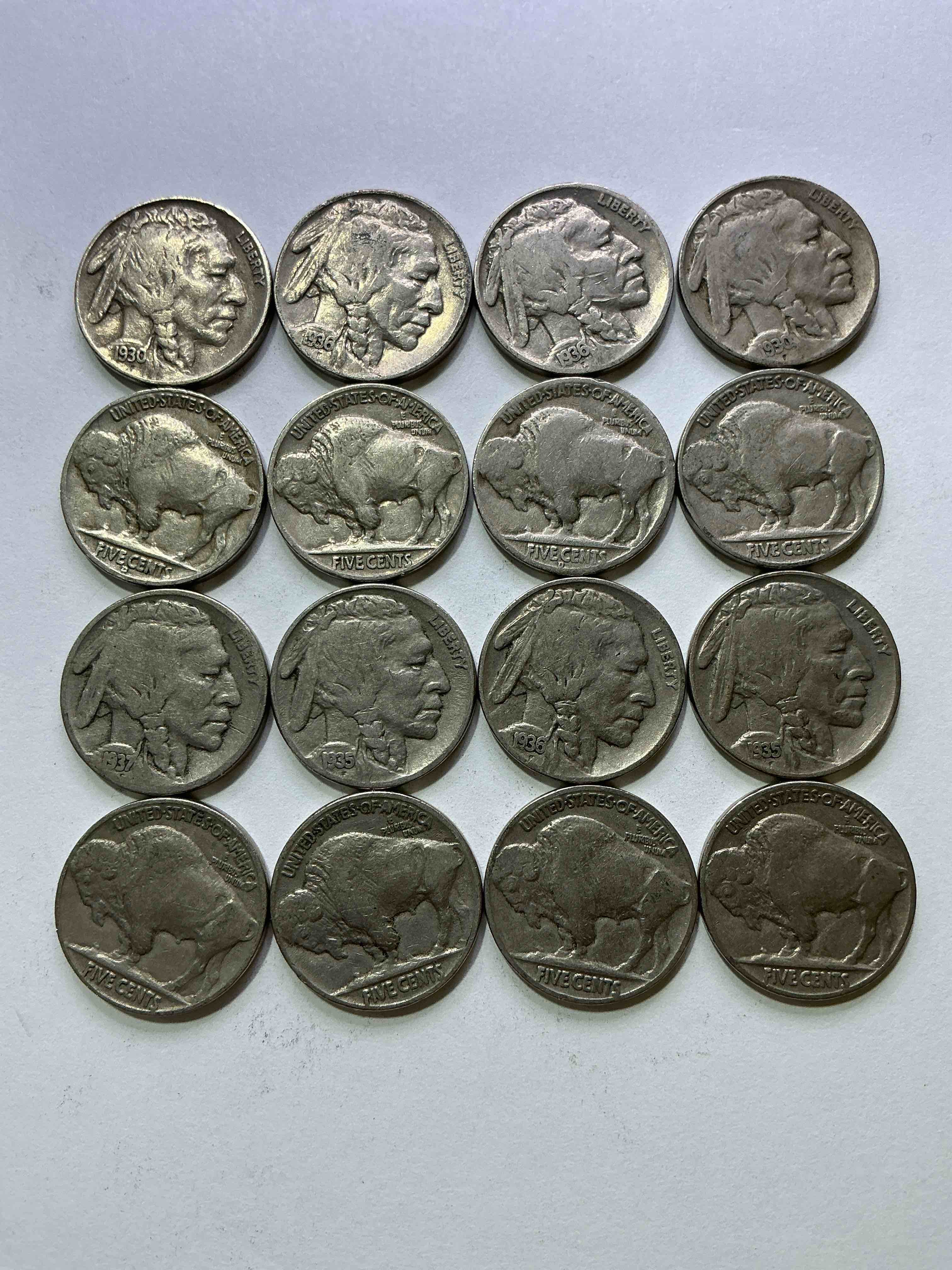 Historic Buffalo Nickels! Indian Head Buffalo Nickels Were Minted From 1913 To 1938 & Have Become A Favorite For Coin Collectors Around The World! Own Pieces Of American History With These Cool Indian Head Buffalo Nickels In Circulated Condition, Most With Visible Dates Which Is Very Rare For Buffalo