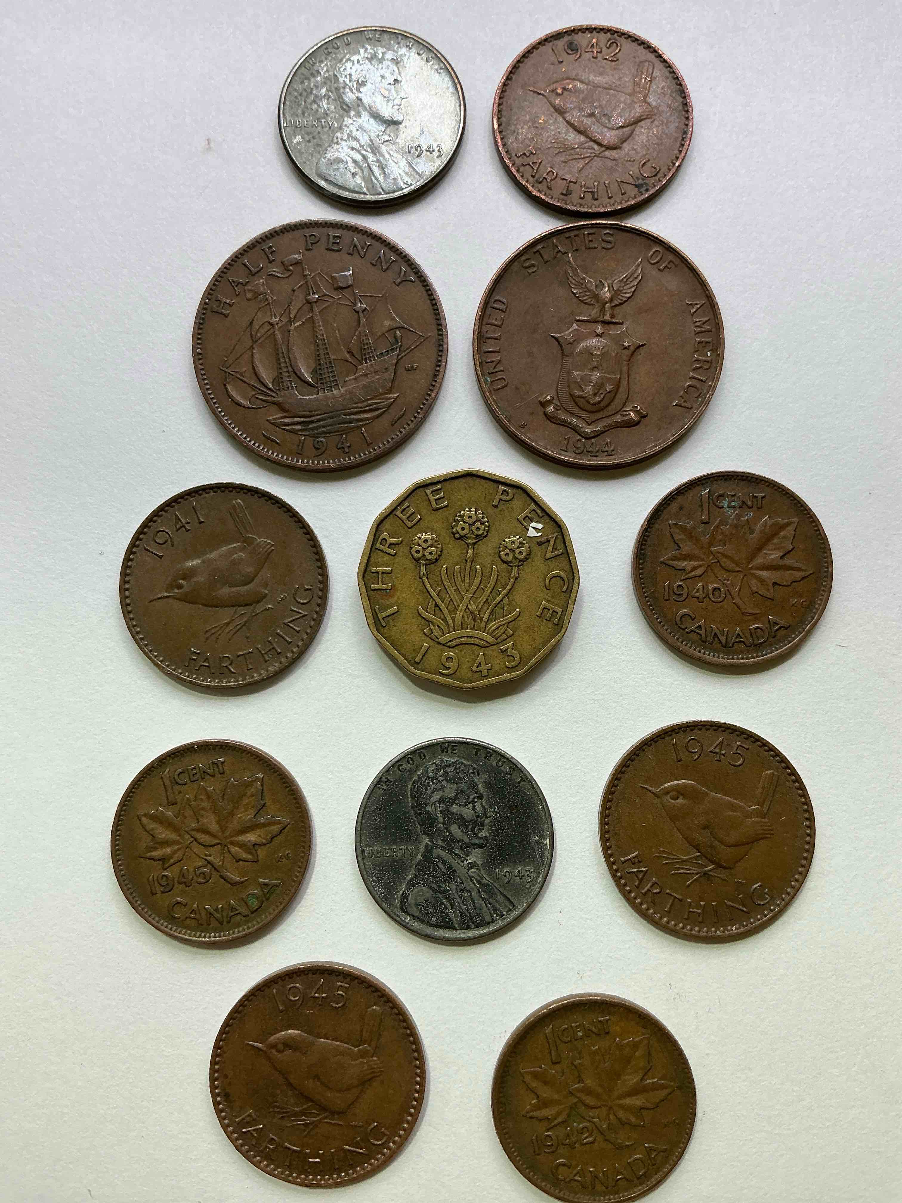 World War Two Buffs Rejoice! Up For Auction Is An Awesome Collection Of World War II Era Coins (1939-1945) From Around The World! Really Hard To Collect & Find In One Place! Really Cool Pieces Of History!
