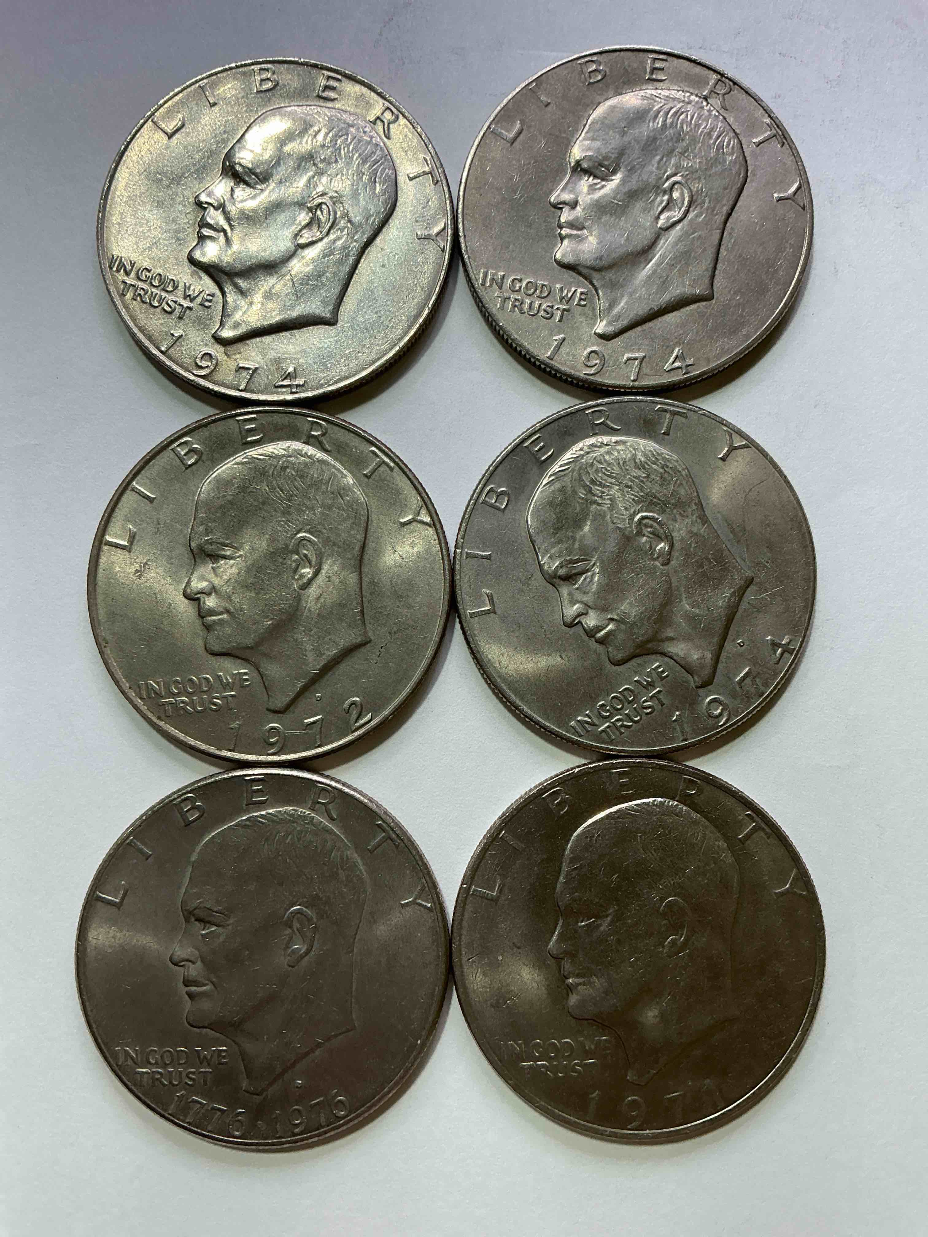 Gorgeous Eisenhower Dollar Coins! These Striking, Large U.S. Coins Were Minted From 1971-1978. Here Are Gorgeous Examples Of “Ike" Dollars From 1976 & More! These Coins Have Become Immensely Popular With Collectors & Some Have Great Toning!