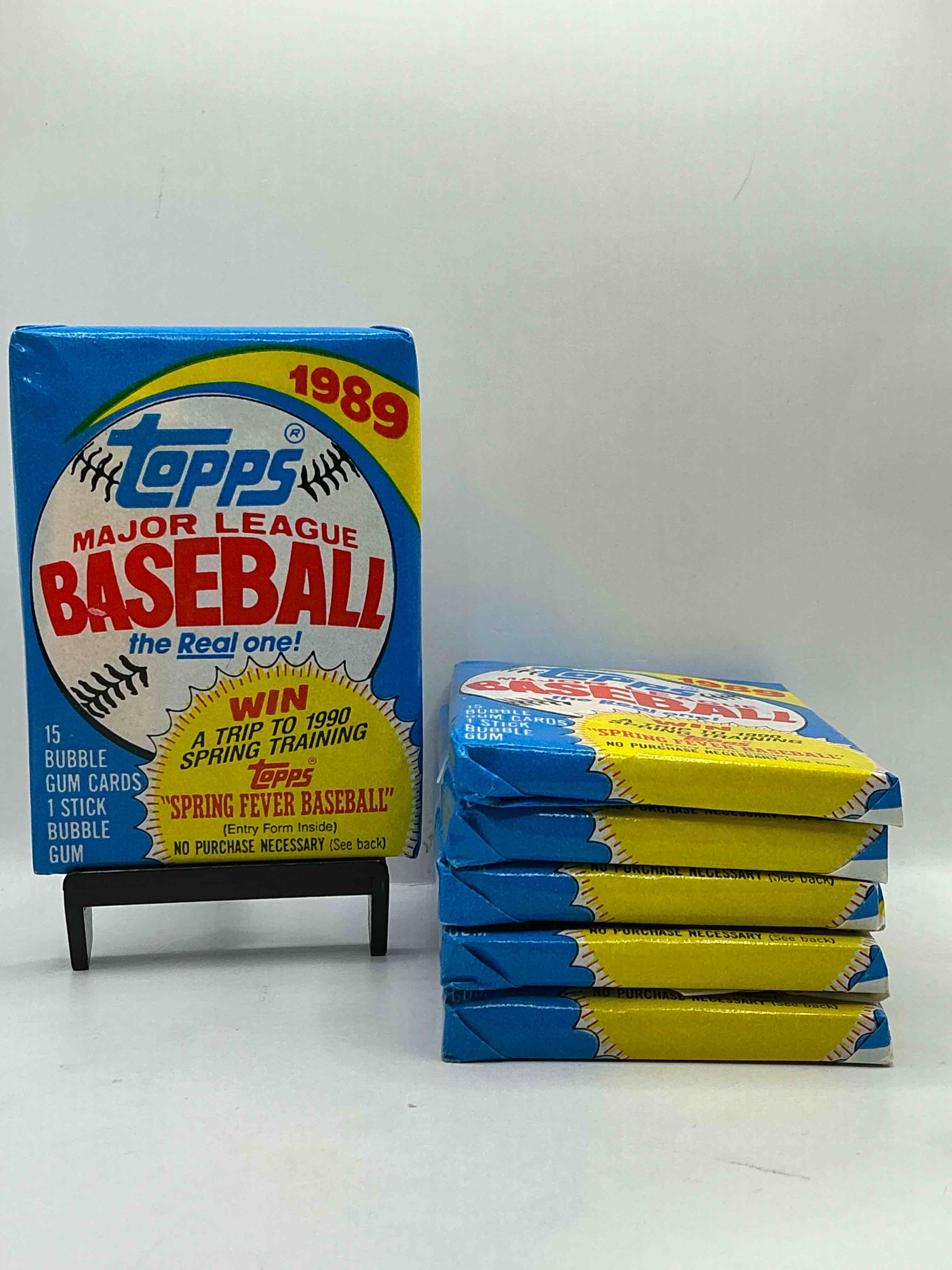 1989! bo jackson, deion sanders, don mattingly & more! insane 1989 topps baseball unopened sports card collectible wax packs! direct from original retail case! search for valuable randy johnson rookies!