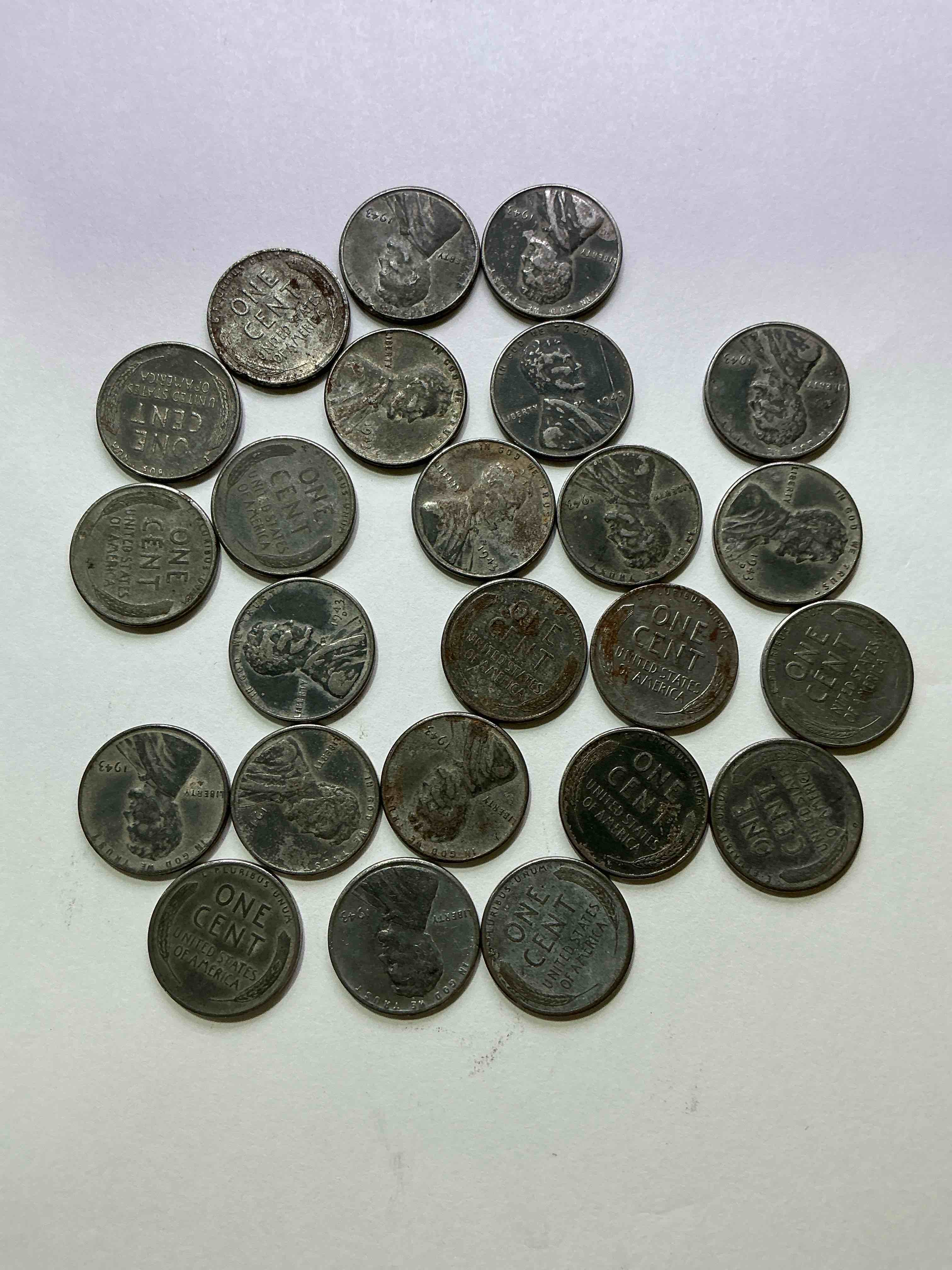 1943 World War Il History! Did You Know That In 1943 Copper Was So Valuable For Making Ammunition That The U.S. Treasury Made Pennies Out Of Steel?! 1943 STEEL Pennies Have Become Valuable, Rare Collector Items! Up For Auction Are Rare WWII Steel Pennies Appearing Circulated. Own Pieces Of World War II History That Are An Awesome Investment!
