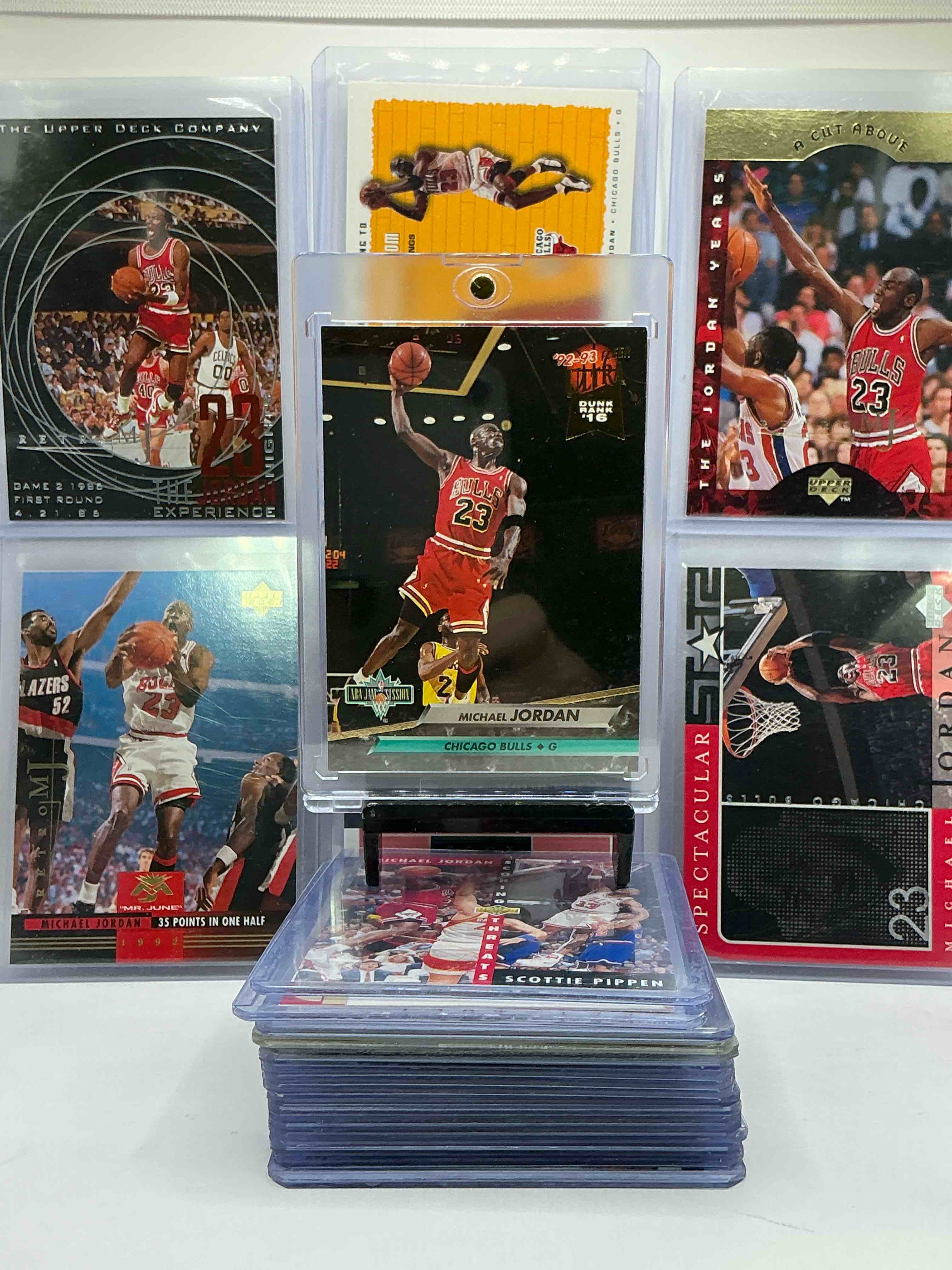 Michael Jordan! Christmas Gift Lot.. Collect The GOAT! All Different Years & Brands! Fleer, TpUpper Deck, NBA Hoops & More! All In Cases!
