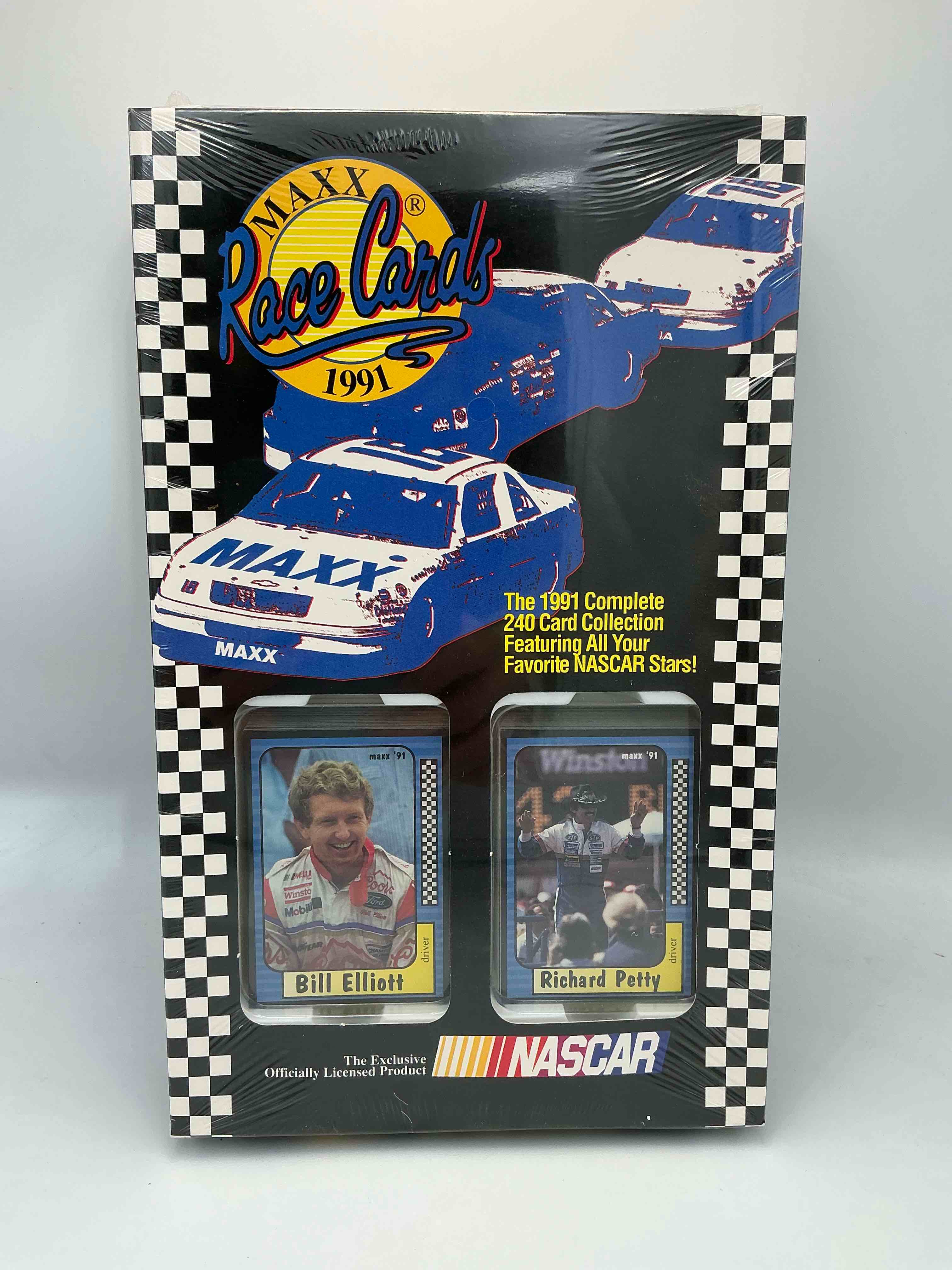 NASCAR Fans, Here It Is! Sealed 1991 Complete 240 Card Collection Of NASCAR Trading Cards In Sealed, Cool, Collector Box! Hard To Find! So Many Stars In Here, Richard, Rusty Wallace, Darrell Waltrip & More! Own A Piece Of 1991 NASCAR History! 