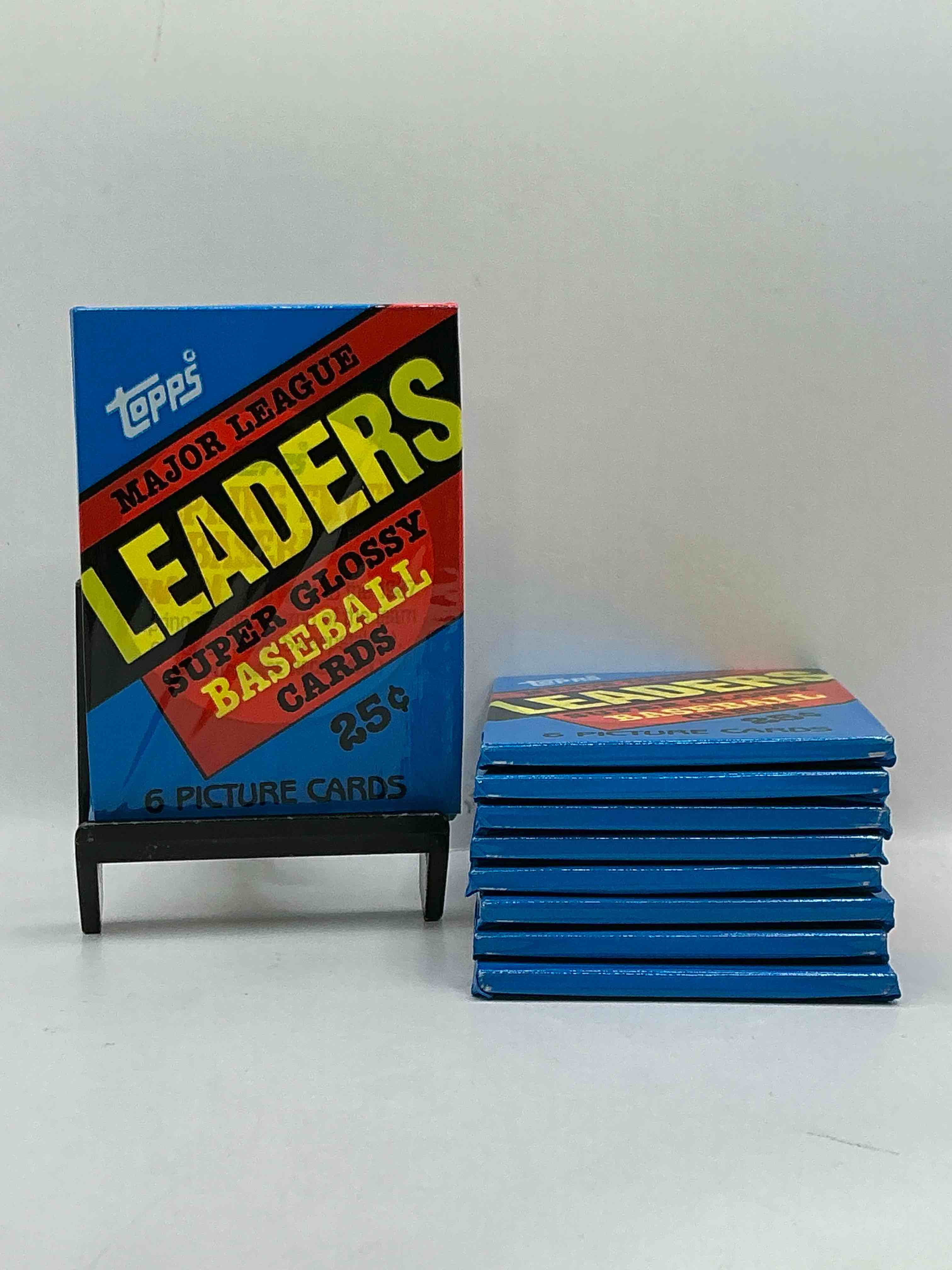 Ultra Rare! 1986 "MLB Leaders" Unopened Miniature Baseball Collectible Card Packs, 6 Cards Per Pack, Direct From Original Retail Case. Super Rare, Impossible To Find! Like New Condition!