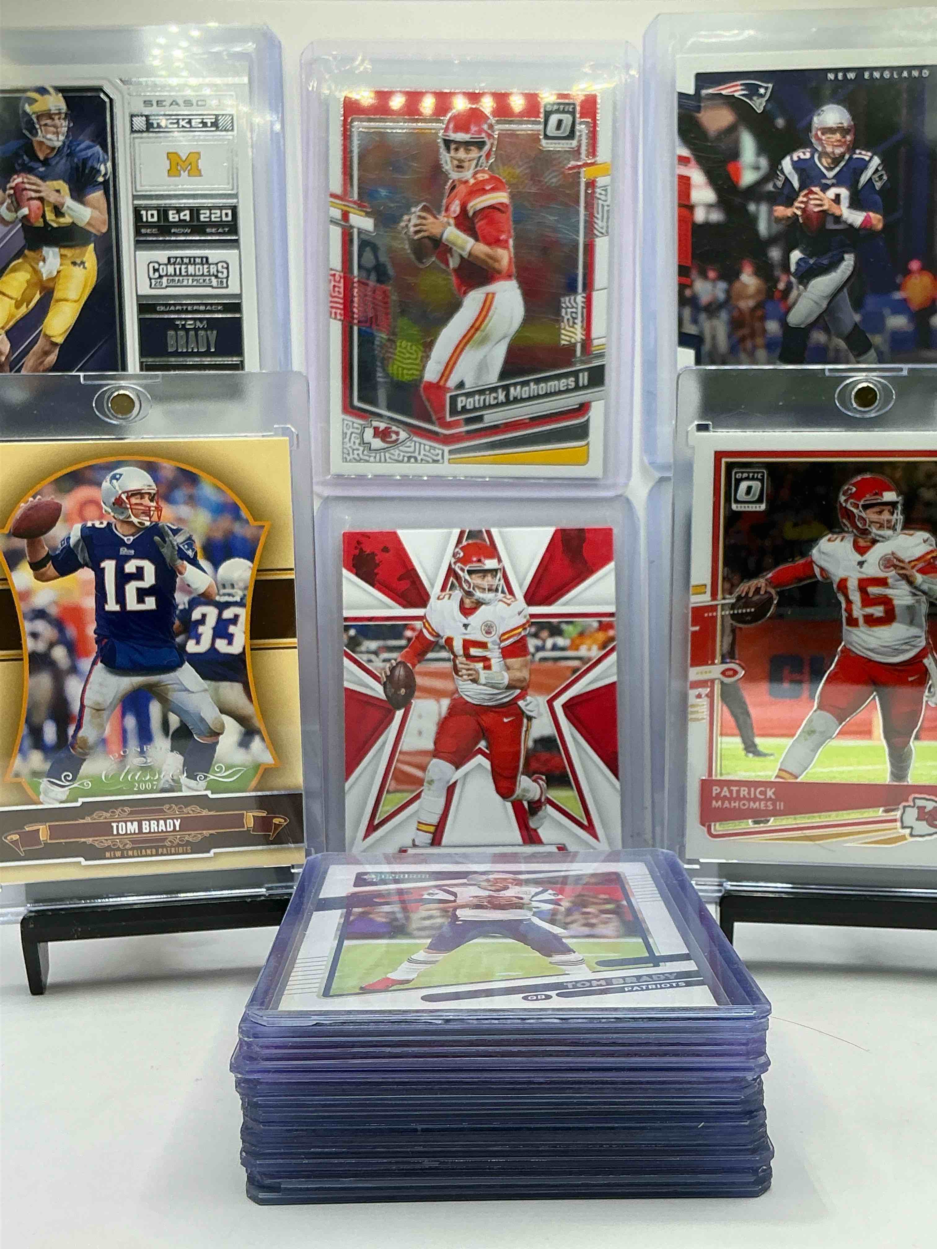 Tom Brady & Patrick Mahomes! The GOATS! Two Of The Greatest Quarterbacks Of All Time! Optic, Panini, Donruss, Chronicles, Prizm & More! Card Craziness!