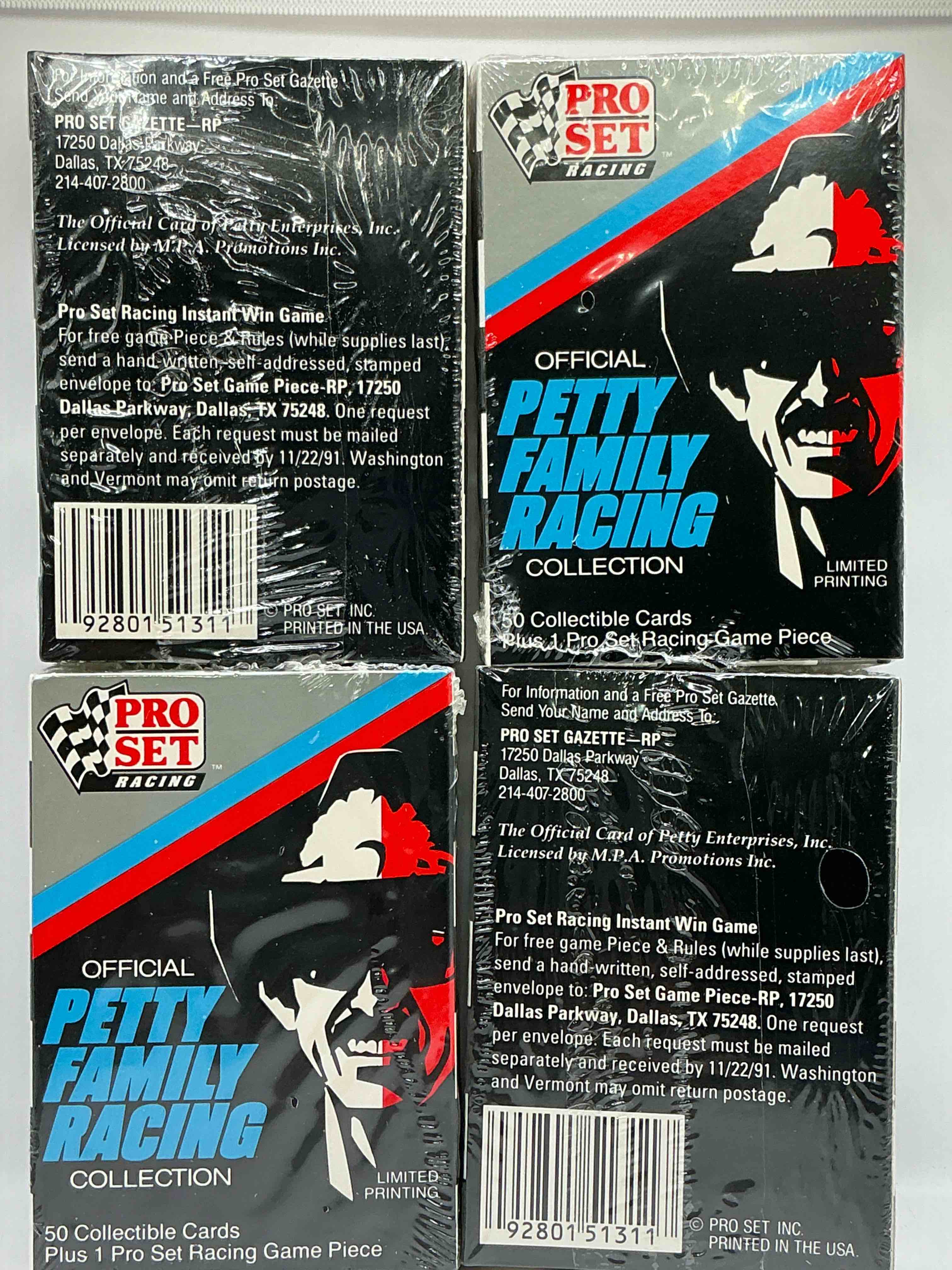 Richard Petty Official Family Racing Collection Limited Printing Boxes In Original Wrap! Four Boxes!