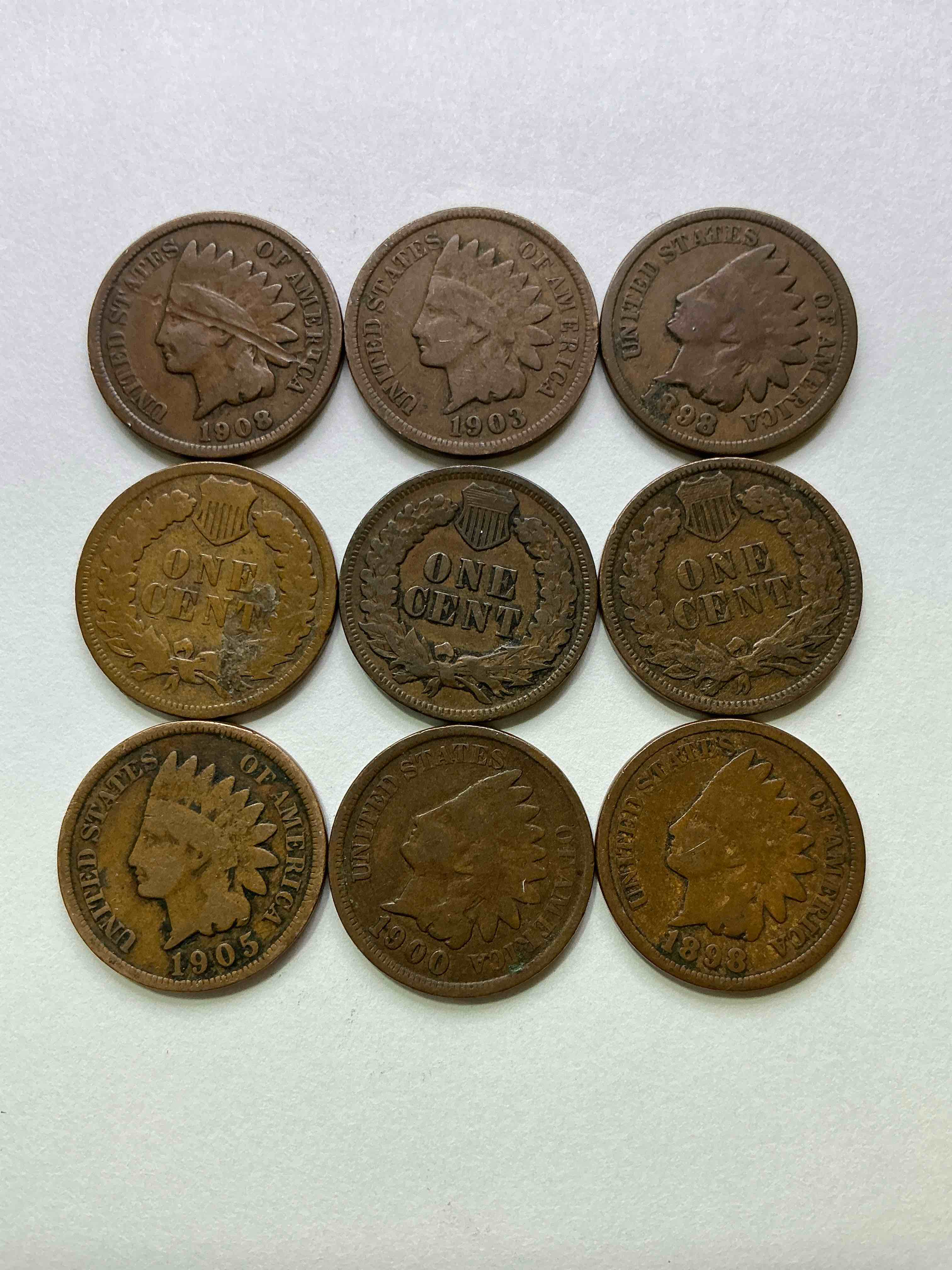 Indian Head Pennies! These Gorgeous U.S. Pennies Were Minted From 1859-1909 & Have Become Serious Collector Items! The "Indian Head" Design Is Actually A Representation Of Lady Liberty Wearing An Indian Headdress. Here Are Beautiful, Well-Kept Examples Representing Many Different Mint Years! Great For Collecting, Investing & Learning History, & Rare With Visible Dates!