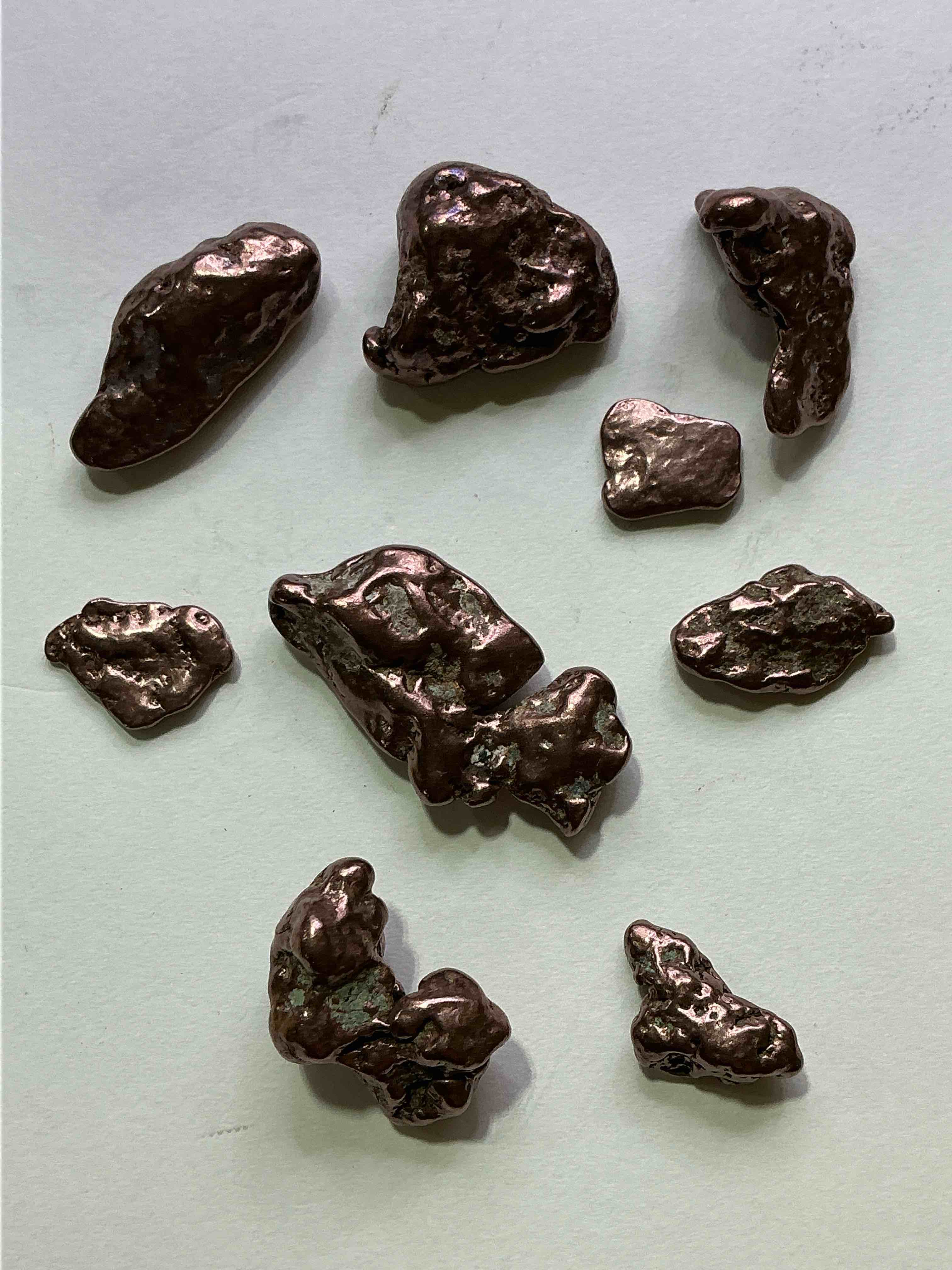 Copper Nuggets In Rare Form! Check Out These Rarely Seen Approximately .999 Copper Nuggets Direct From Prospecting In Copper Harbor, Michigan! Copper In Nugget Form Is Rarely Seen & Each Piece Is Completely Unique. A Great Investment In Fine U.S. Michigan Copper & Also Really Cool Conversation Pieces!