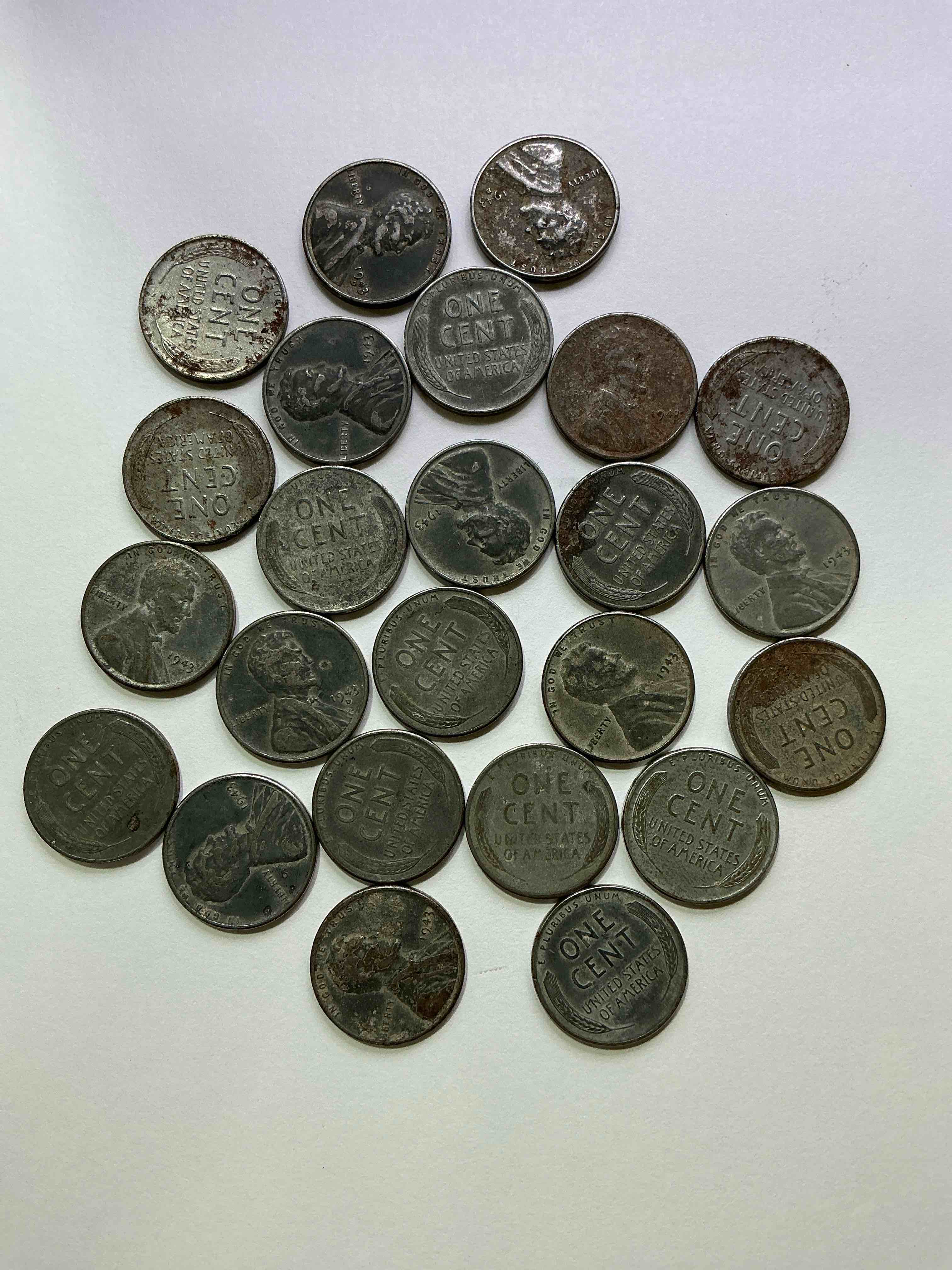 1943 World War Il History! Did You Know That In 1943 Copper Was So Valuable For Making Ammunition That The U.S. Treasury Made Pennies Out Of Steel?! 1943 STEEL Pennies Have Become Valuable, Rare Collector Items! Up For Auction Are Rare WWII Steel Pennies Appearing Circulated. Own Pieces Of World War II History That Are An Awesome Investment!